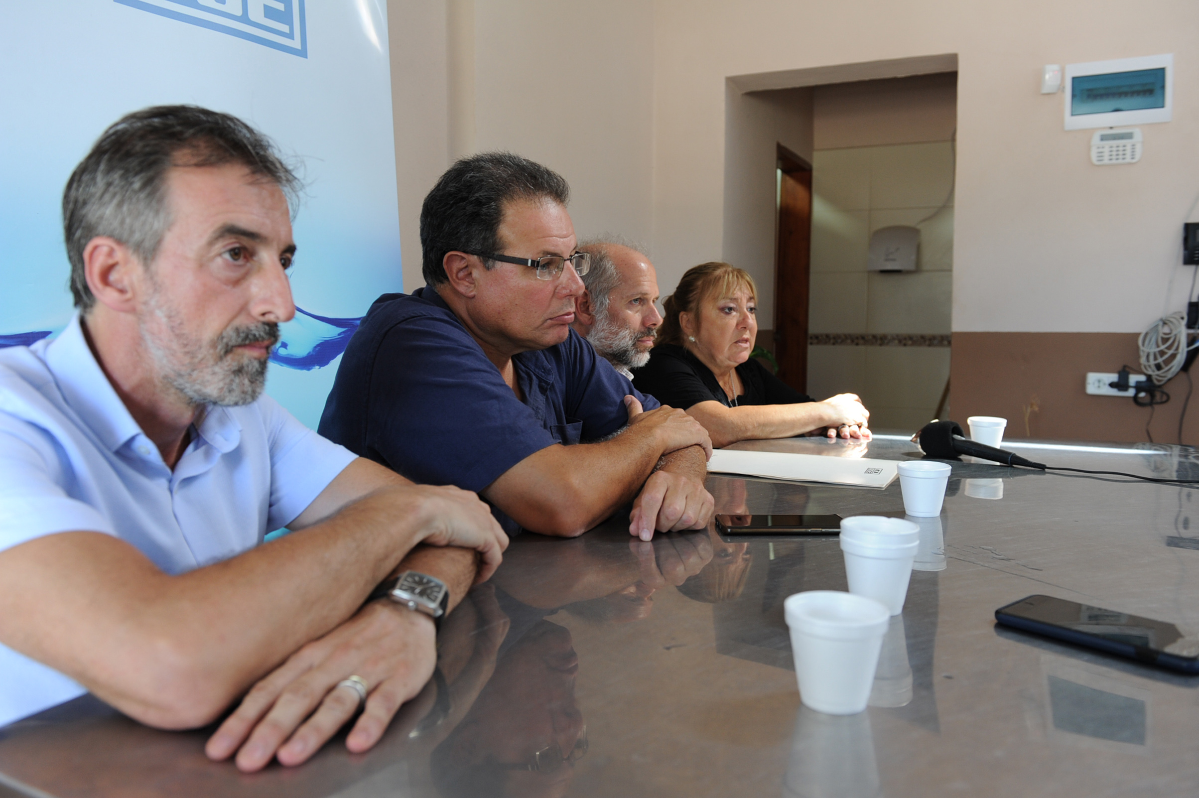 Autoridades en el marco de las actividades de OSE en el departamento de Rocha