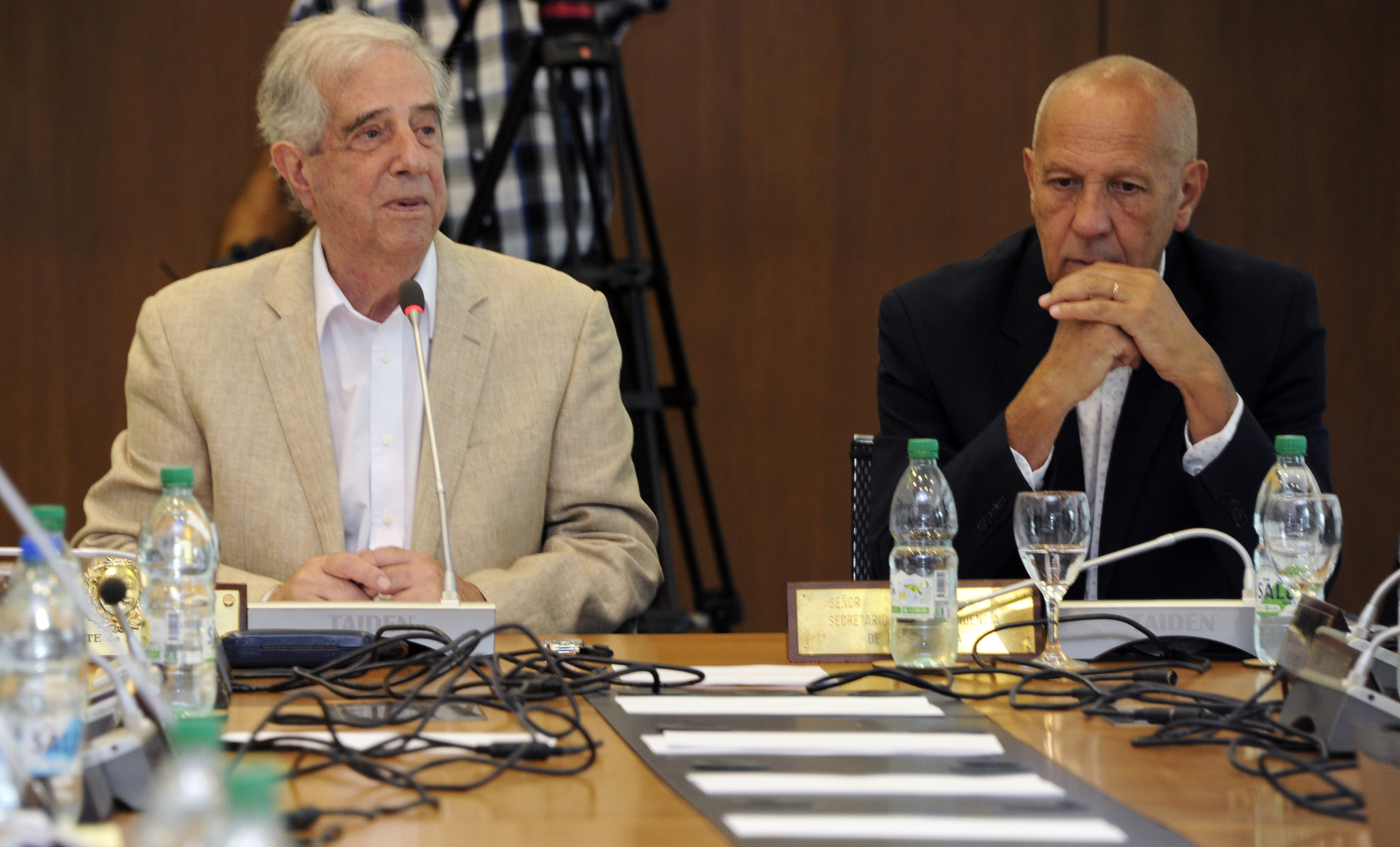 Presidente Tabaré Vázquez junto a Miguel Ángel Toma