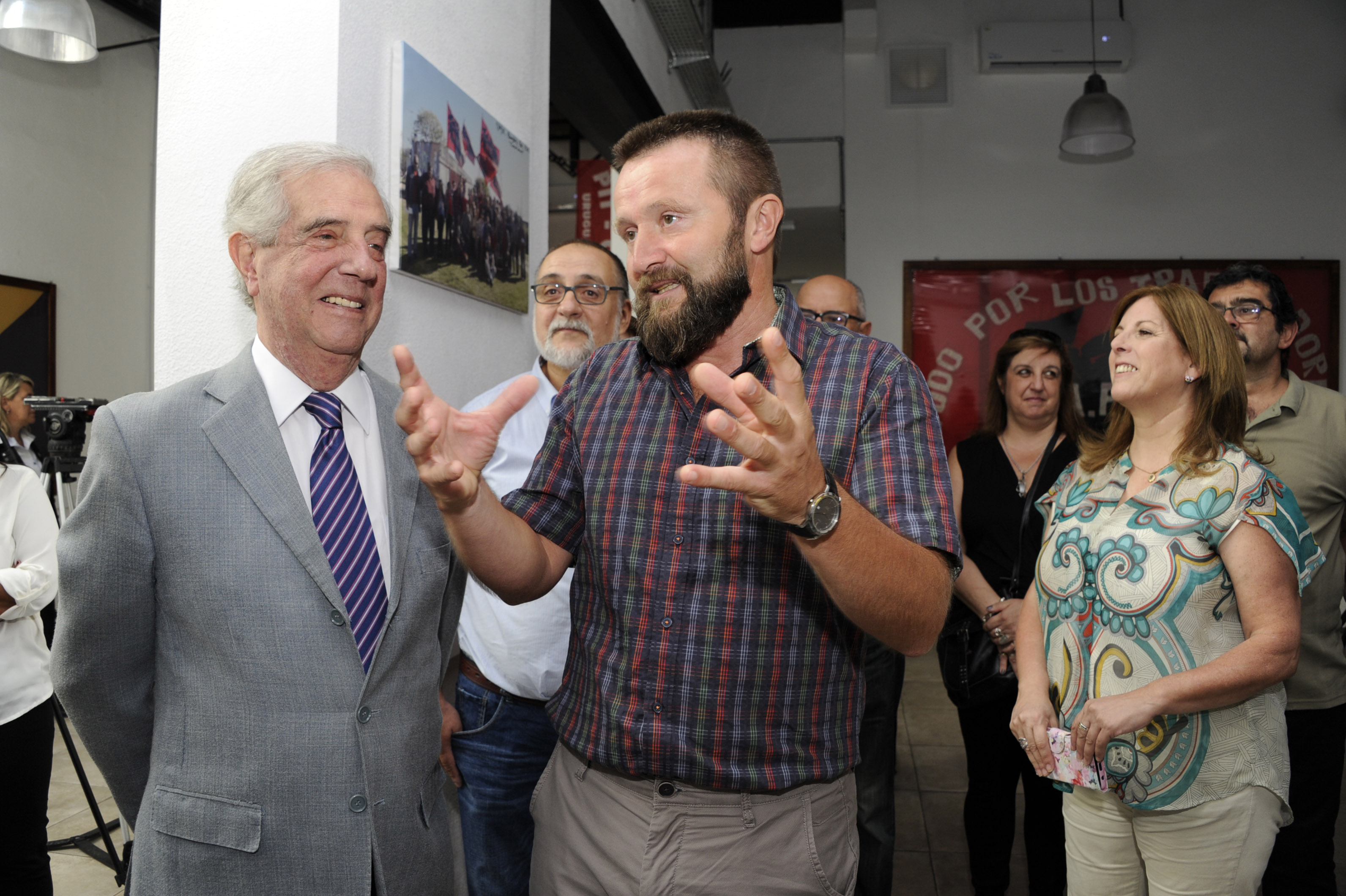Tabaré Vázquez en homenaje que le realizaron los funcionarios de la Asociación Española