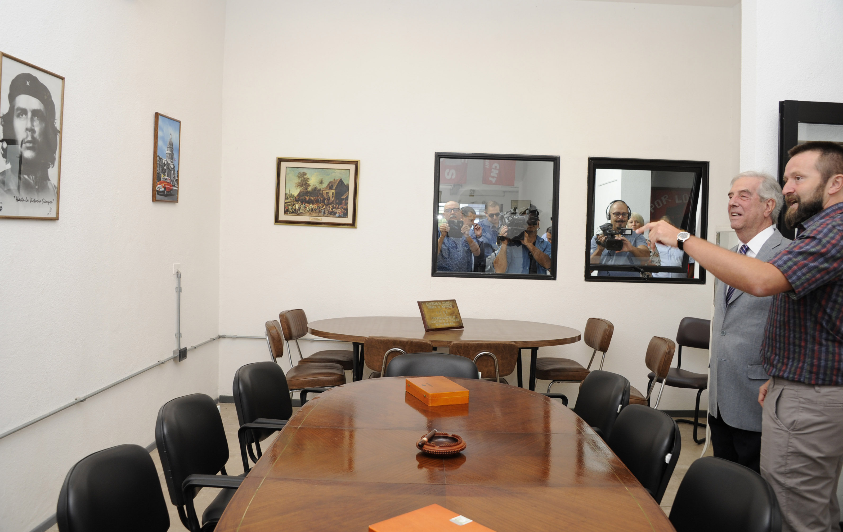 Tabaré Vázquez en homenaje que le realizaron los funcionarios de la Asociación Española