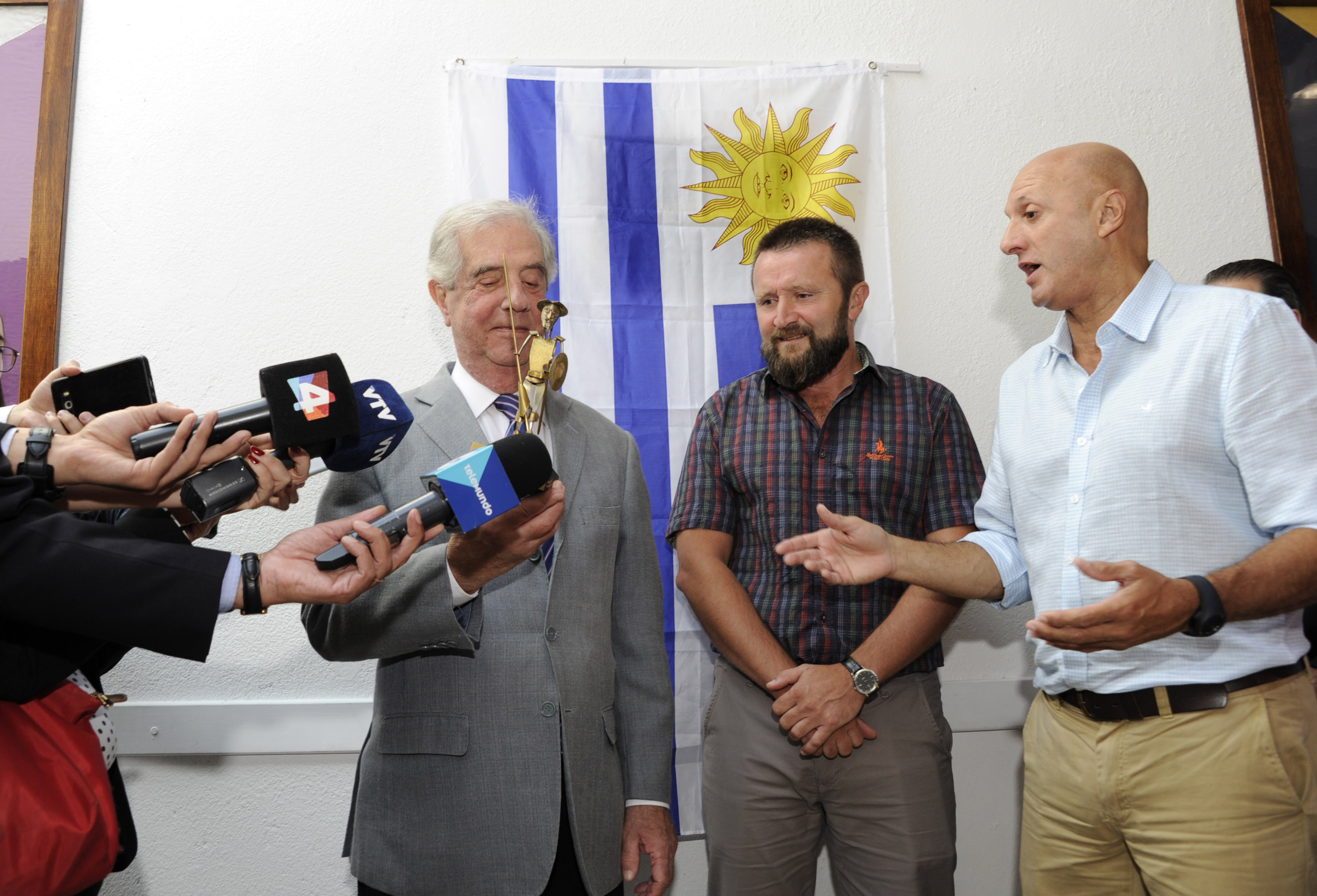 Tabaré Vázquez en homenaje que le realizaron los funcionarios de la Asociación Española