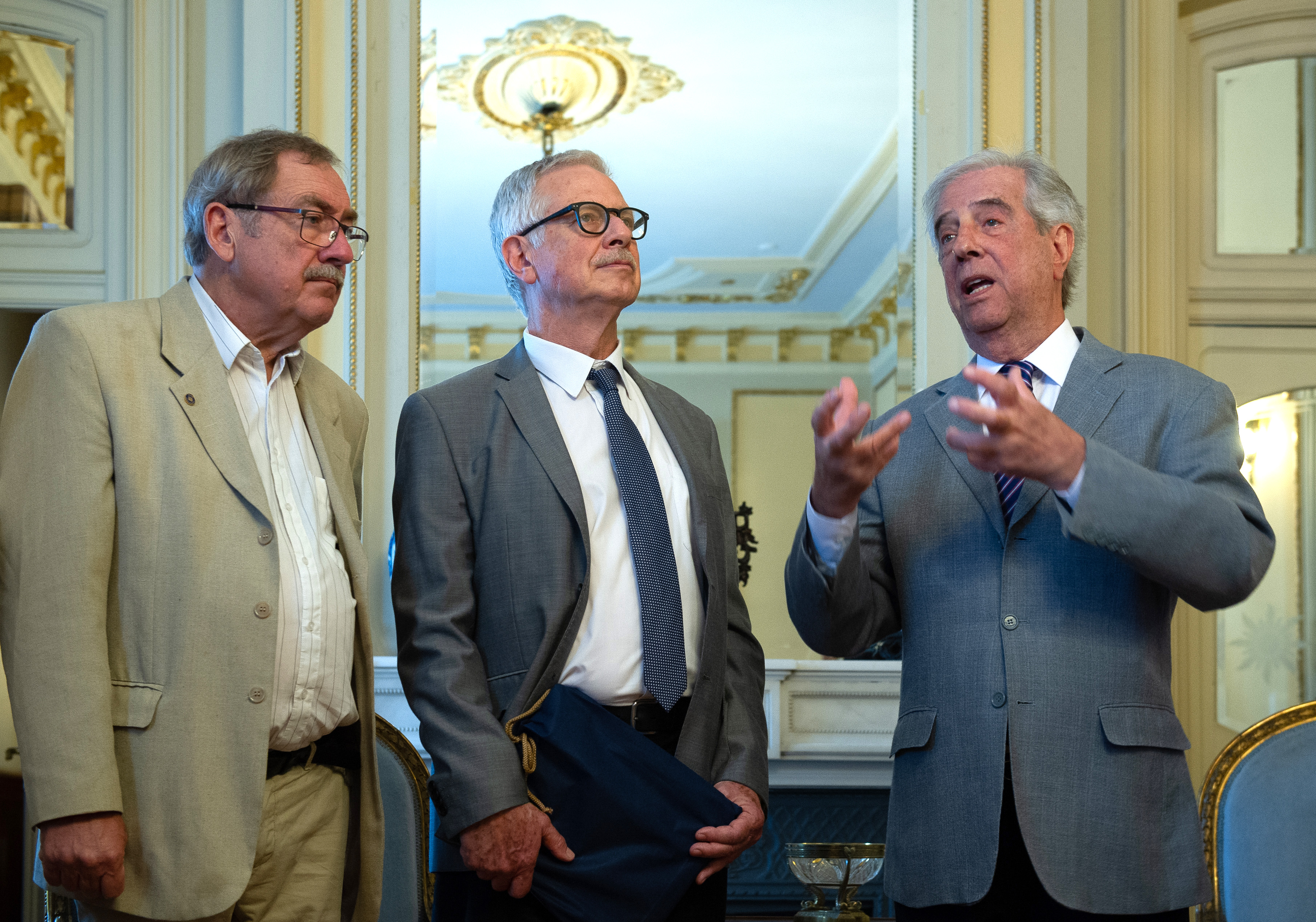 Henry Engler, Jorge Basso y Tabaré Vázquez