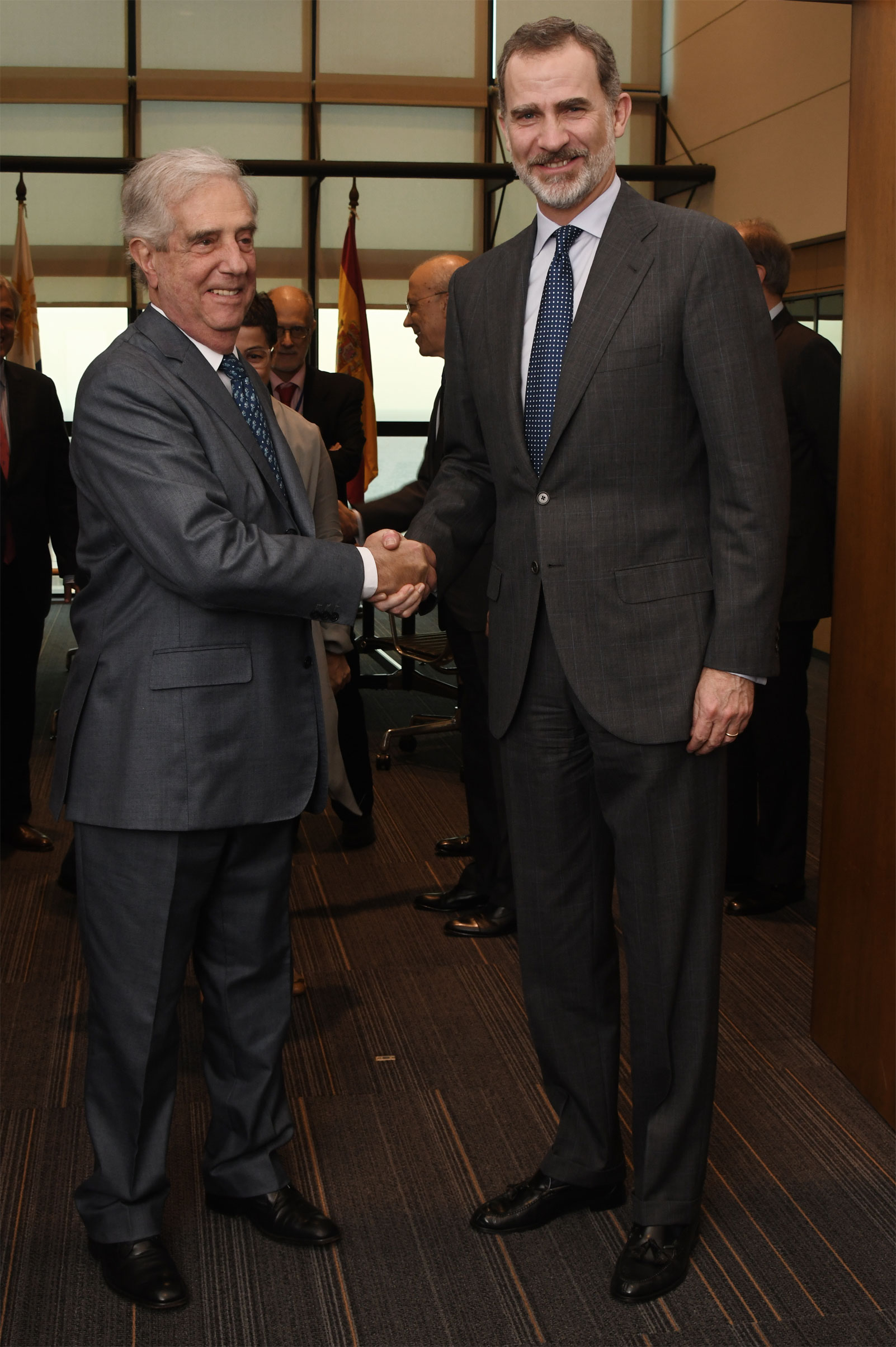 Presidente Vázquez recibió en audiencia al rey Felipe VI de España y la delegación que lo acompaña
