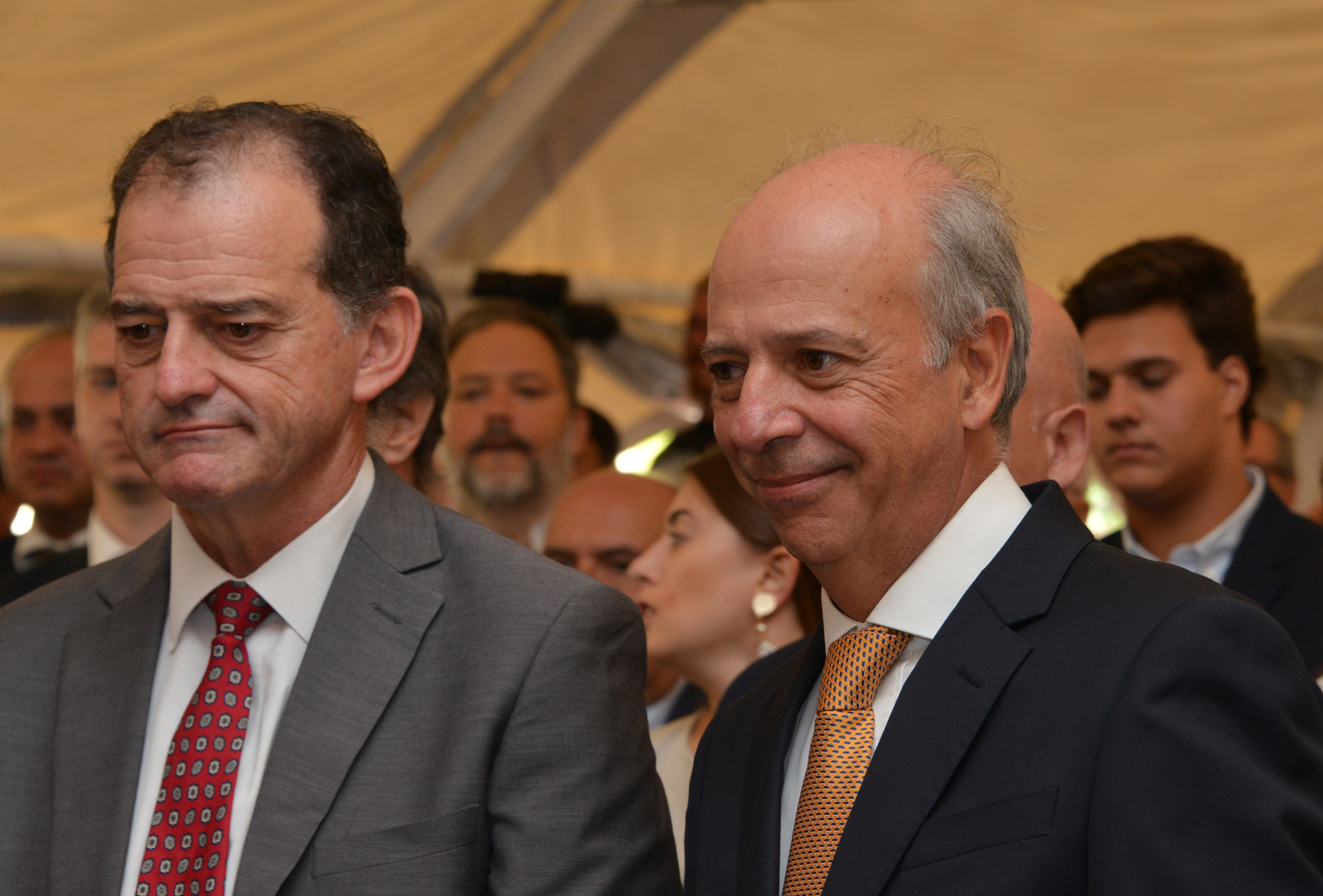 Senador Guido Manini Ríos, junto al ministro Javier García