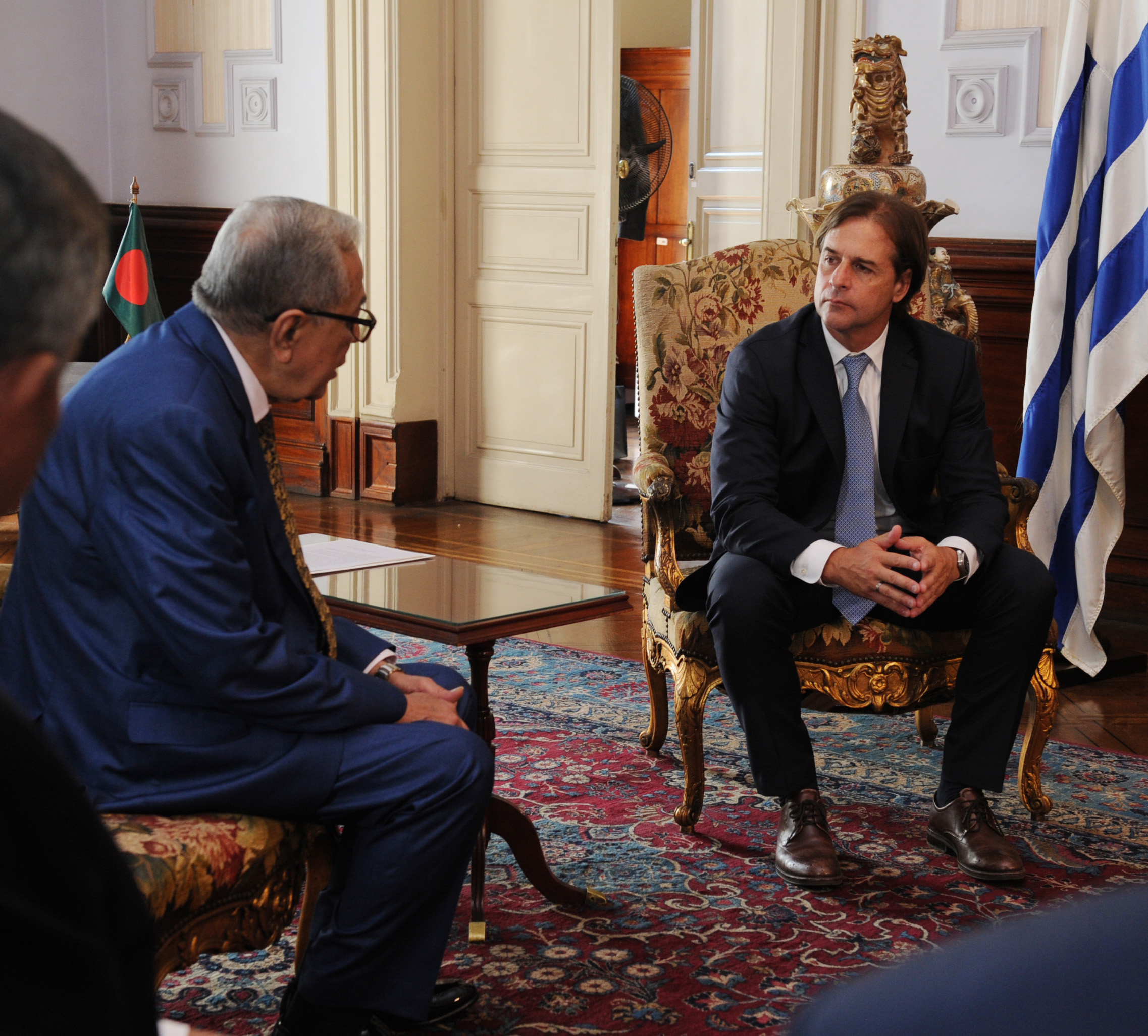 Lacalle Pou y Talvi recibieron al presidente de Bangladesh, Abdul Hamid