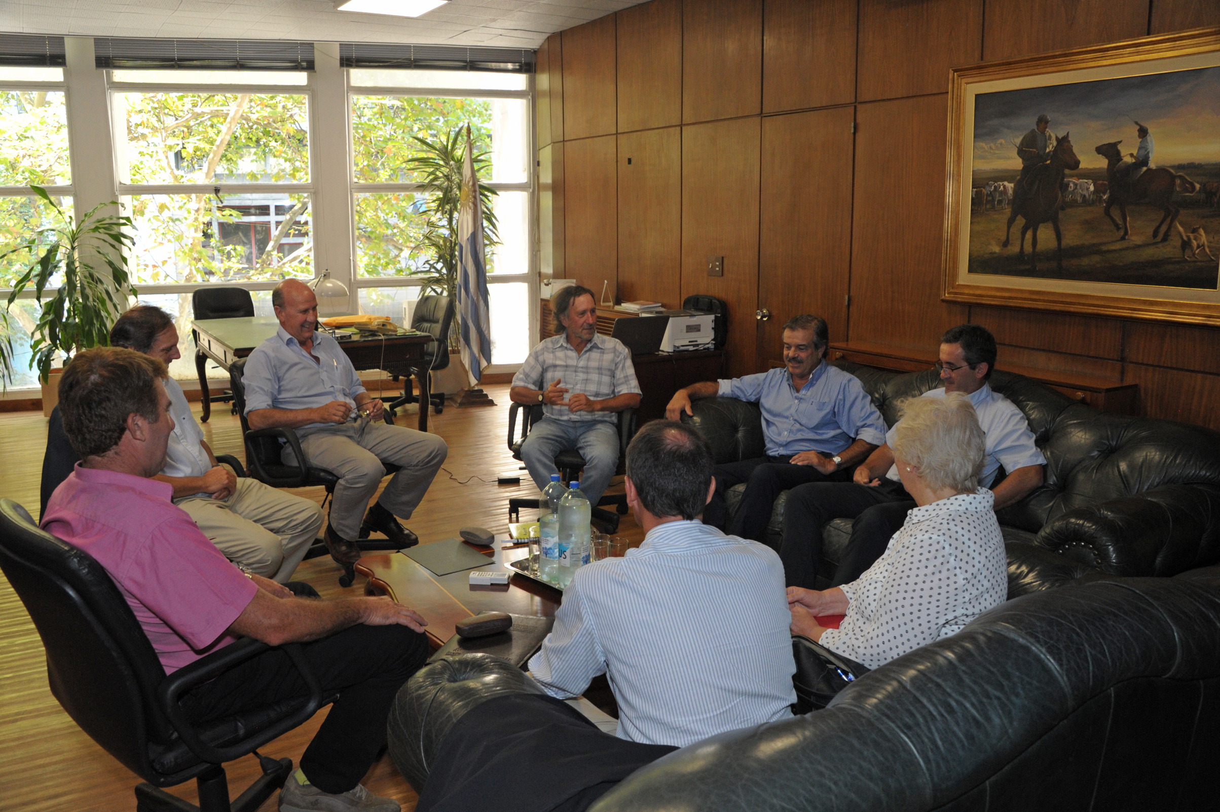 Reunión del ministro de Ganadería, Agricultura y Pesca, Carlos María Uriarte, con gremiales del agro