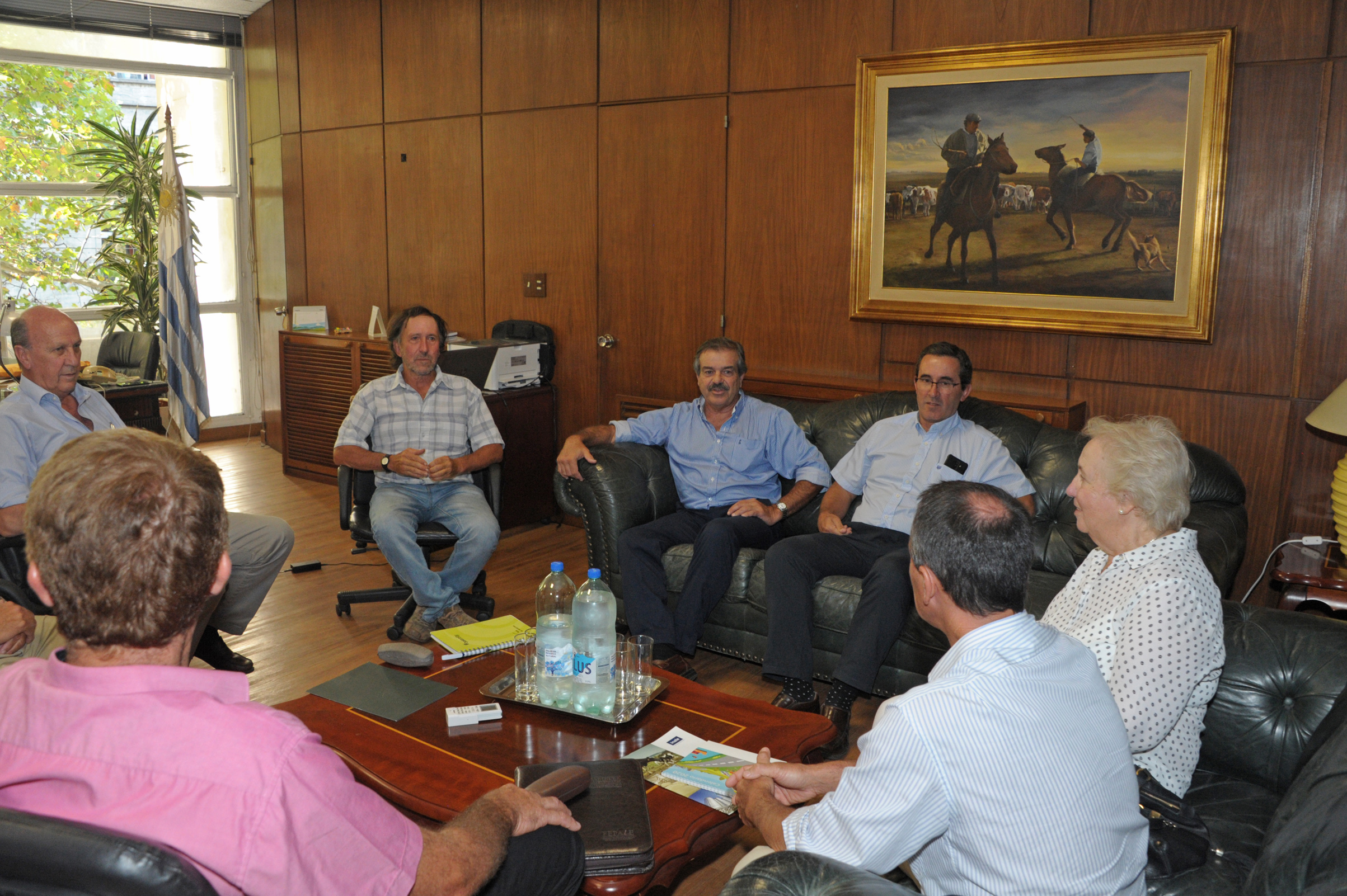 Reunión del ministro de Ganadería, Agricultura y Pesca, Carlos María Uriarte, con gremiales del agro
