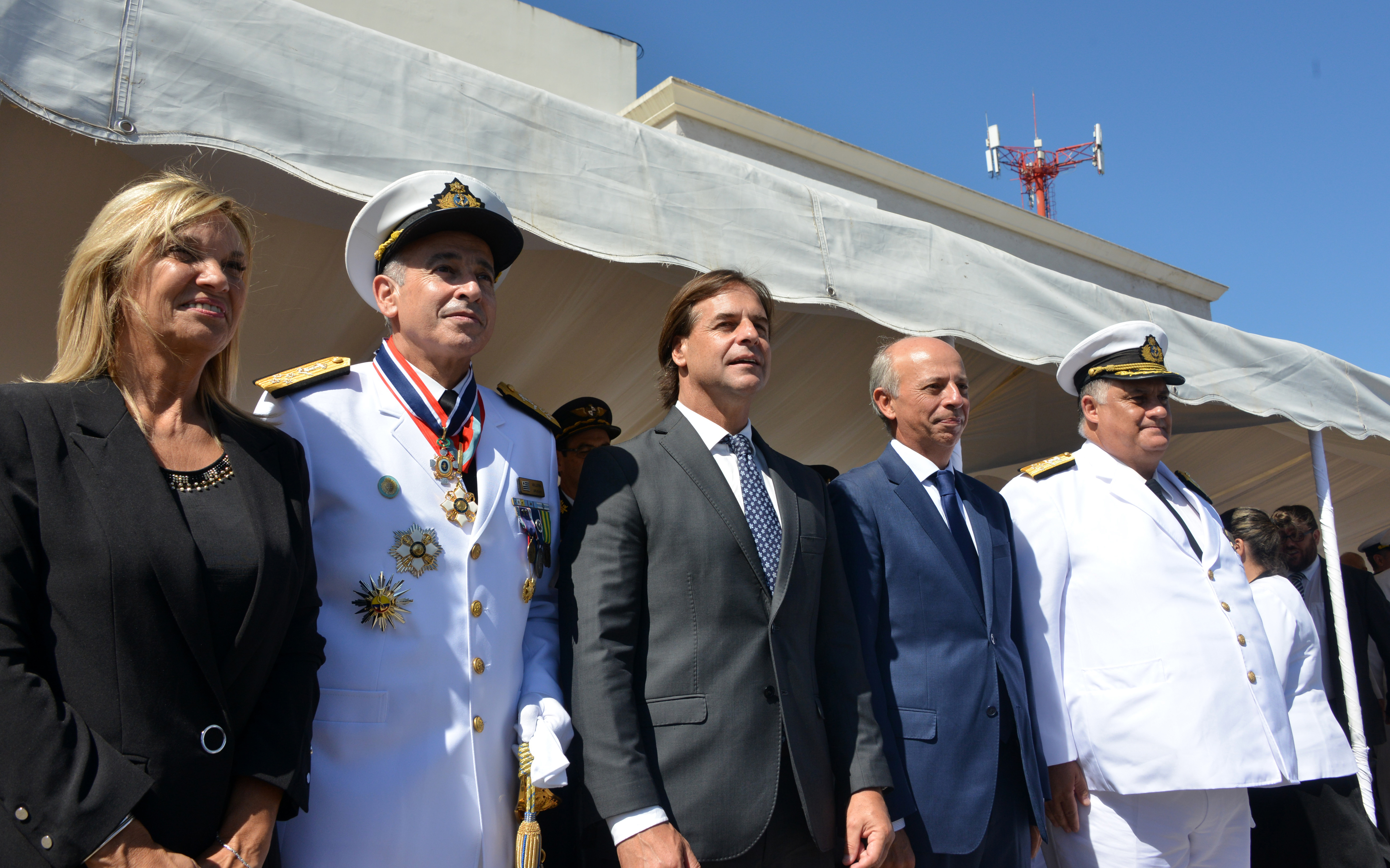 Beatriz Argimón, Carlos Abilleira, Luis Lacalle Pou, Javier García y Jorge Wilson