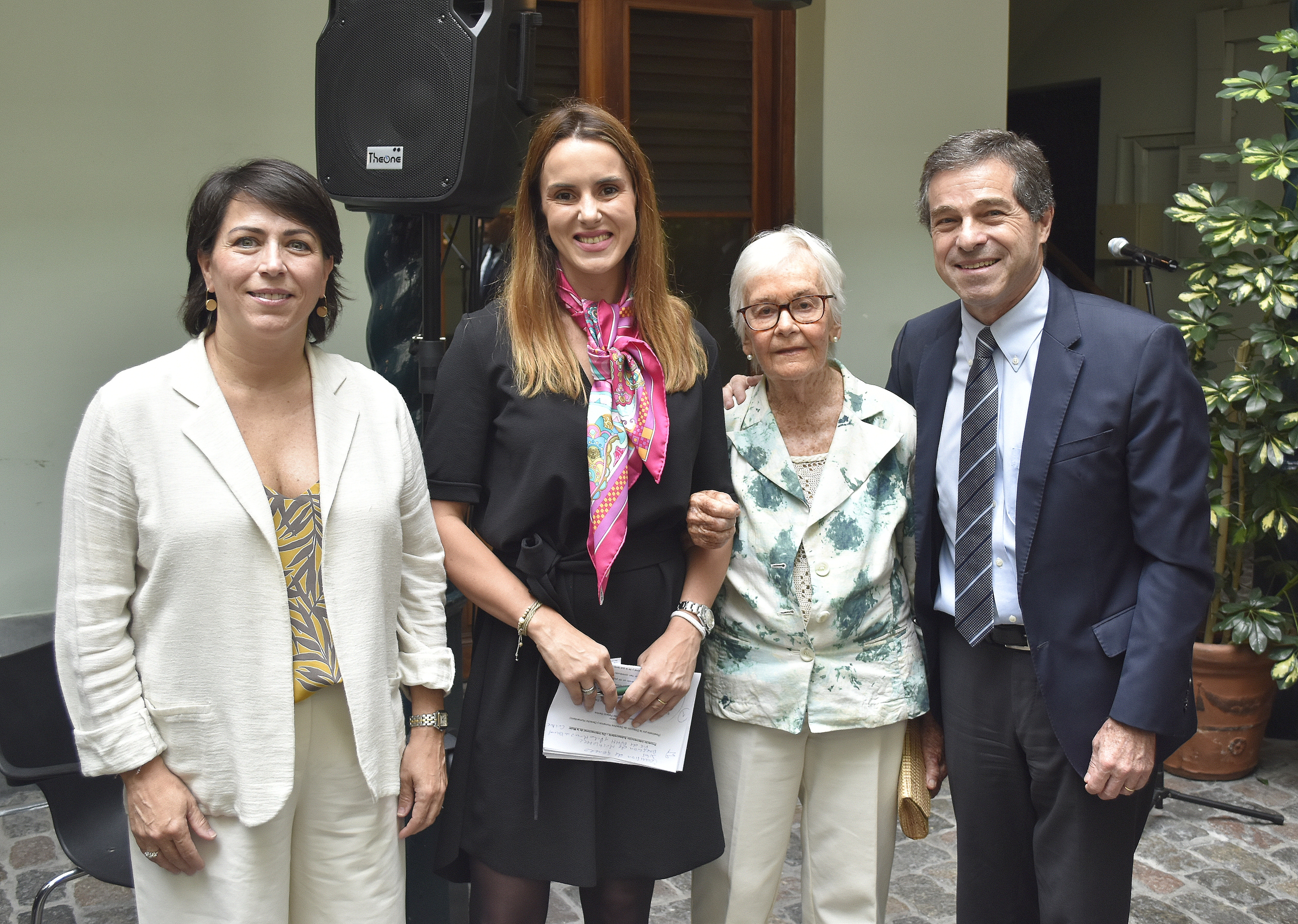 Mireia Villar, Carolina Ache, Belela Herrera y Ernesto Talvi