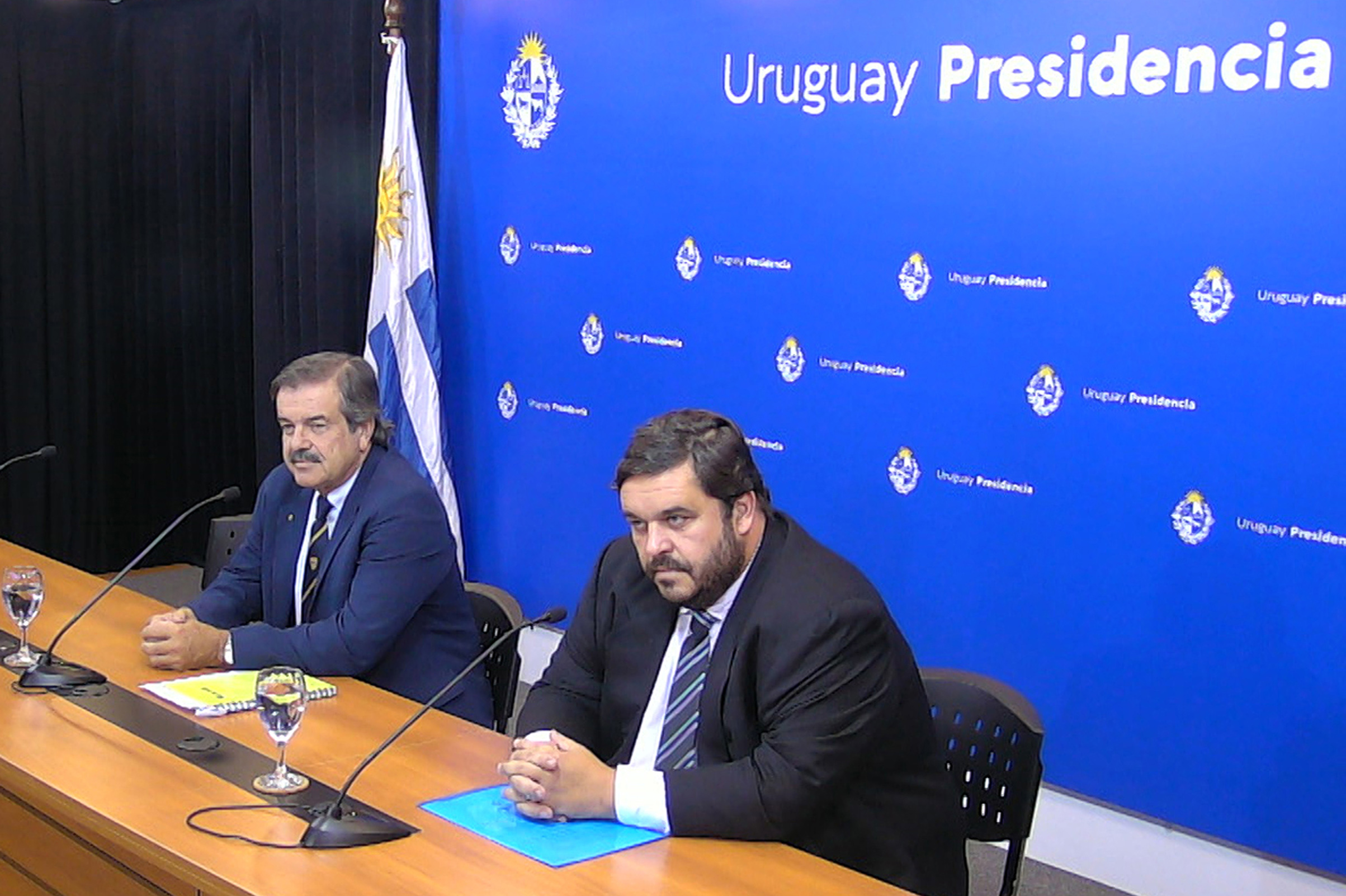Ministro de Ganadería, Agricultura y Pesca, Carlos María Uriarte, haciendo uso de la palabra