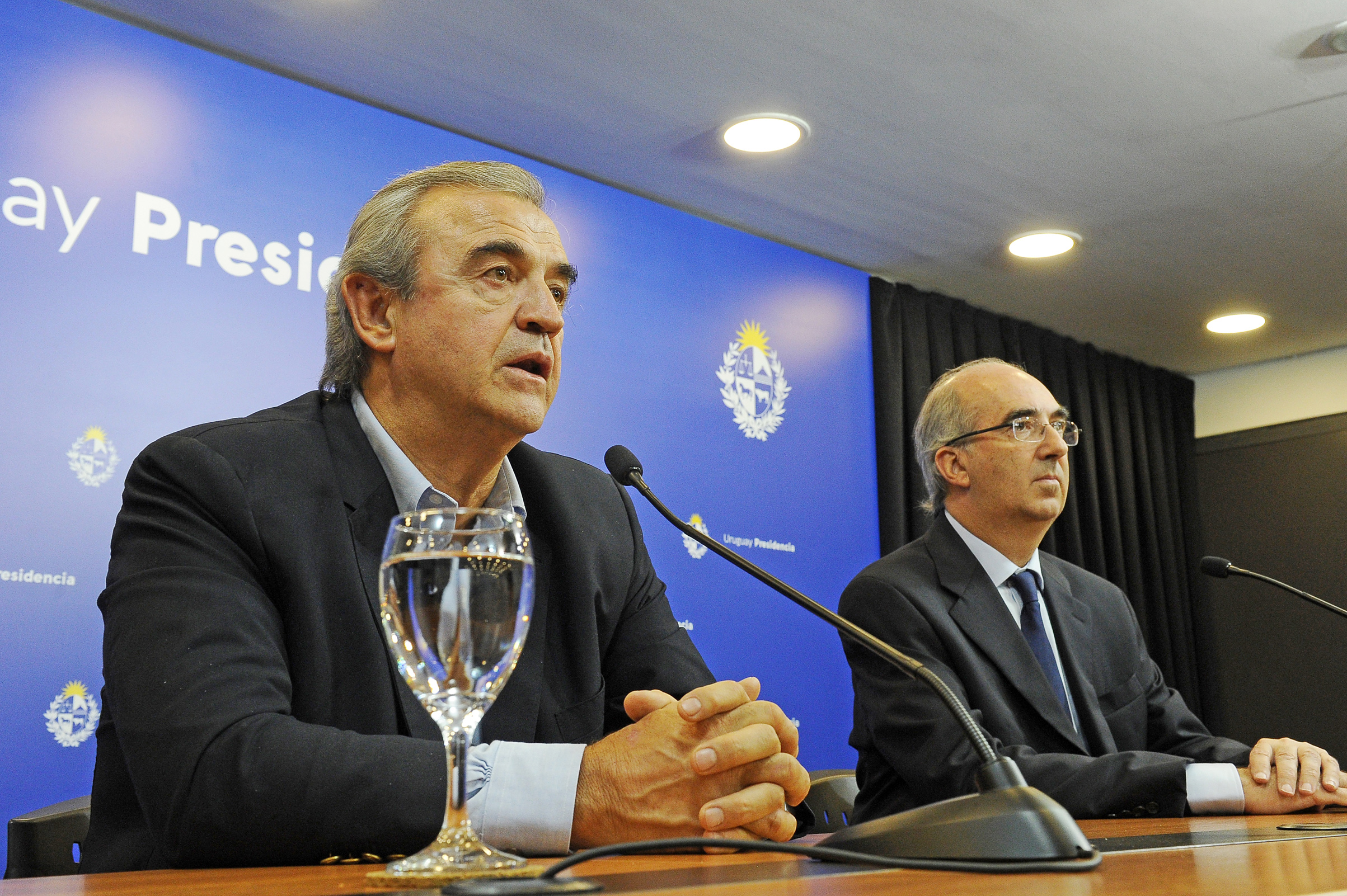 Ministro del Interior, Jorge Larrañaga, y subsecretario de la cartera, Guillermo Maciel