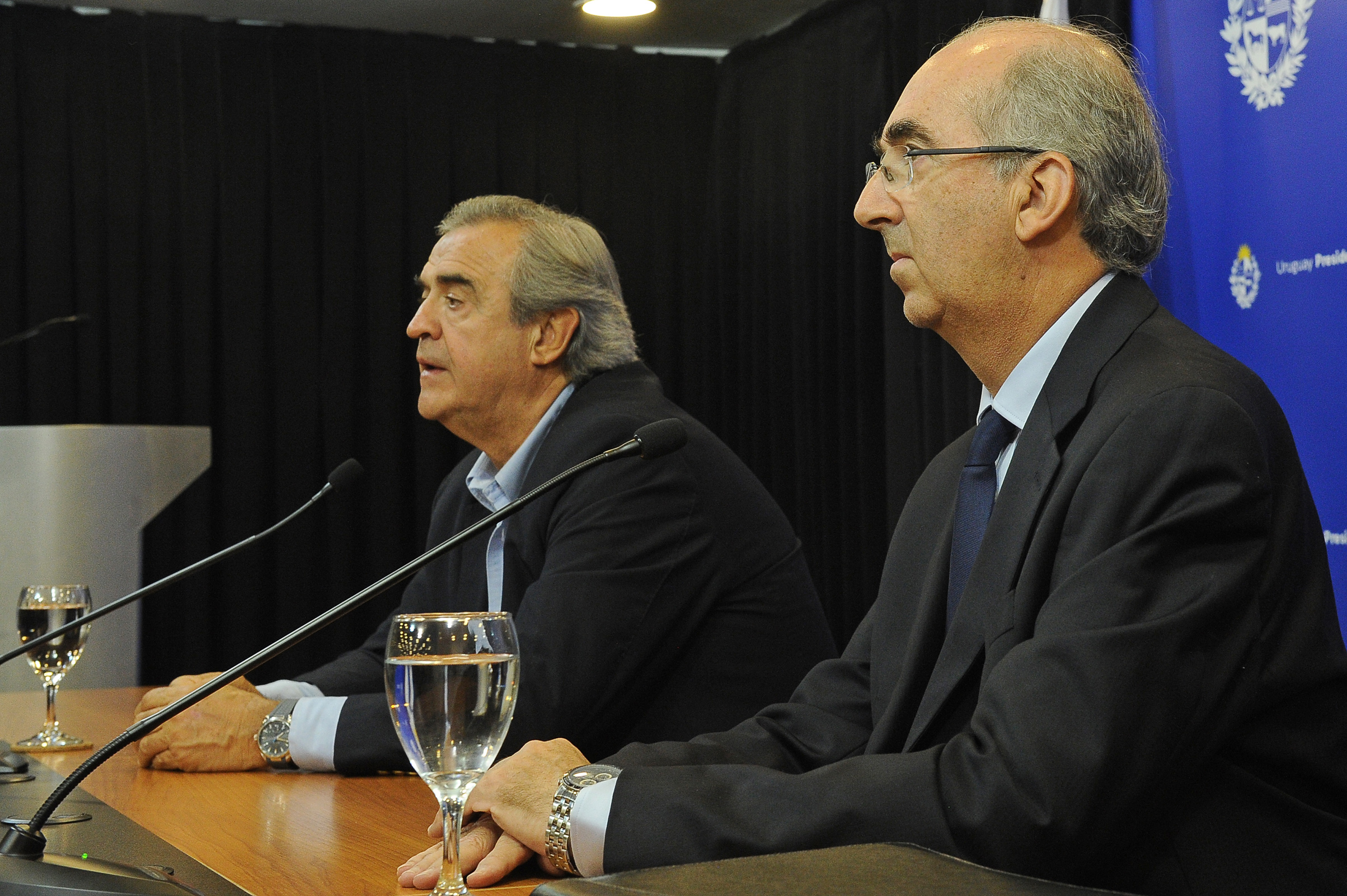 Ministro del Interior, Jorge Larrañaga, y subsecretario de la cartera, Guillermo Maciel
