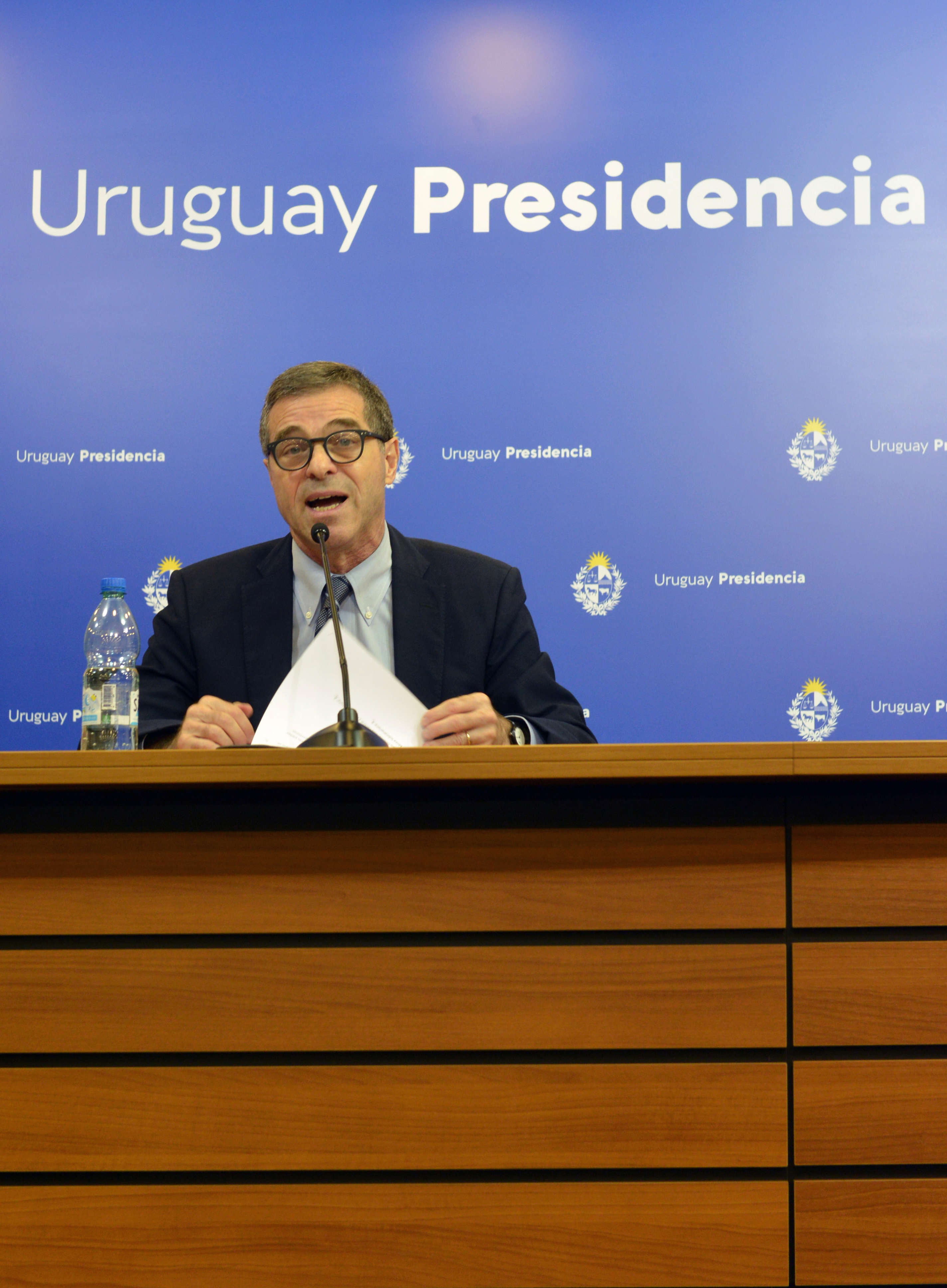 Canciller Ernesto Talvi en conferencia de prensa