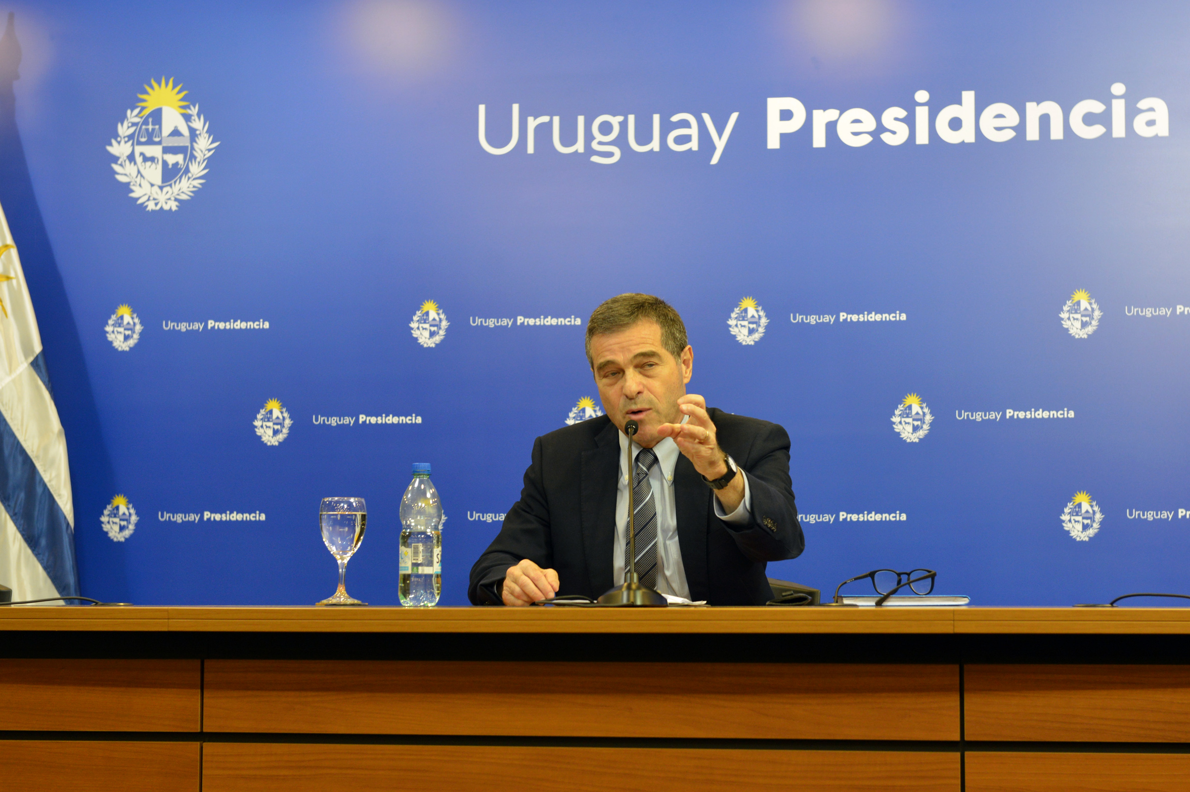 Canciller Ernesto Talvi en conferencia de prensa