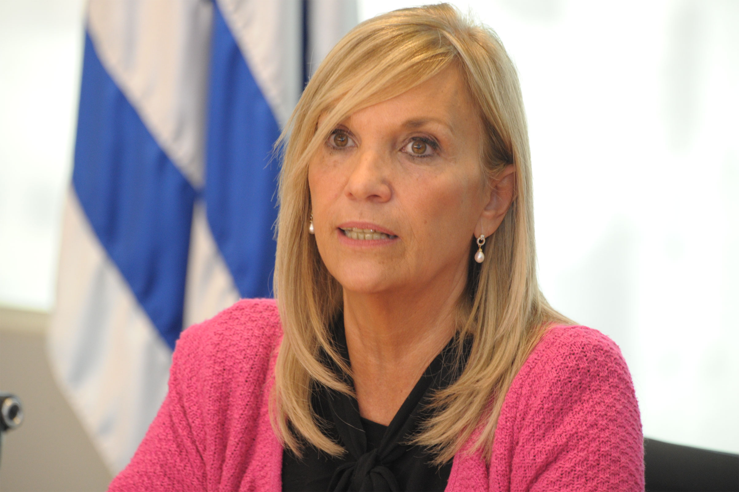 Vicepresidenta de la República, Beatriz Argimón, durante la conferencia de prensa en Torre Ejecutiva