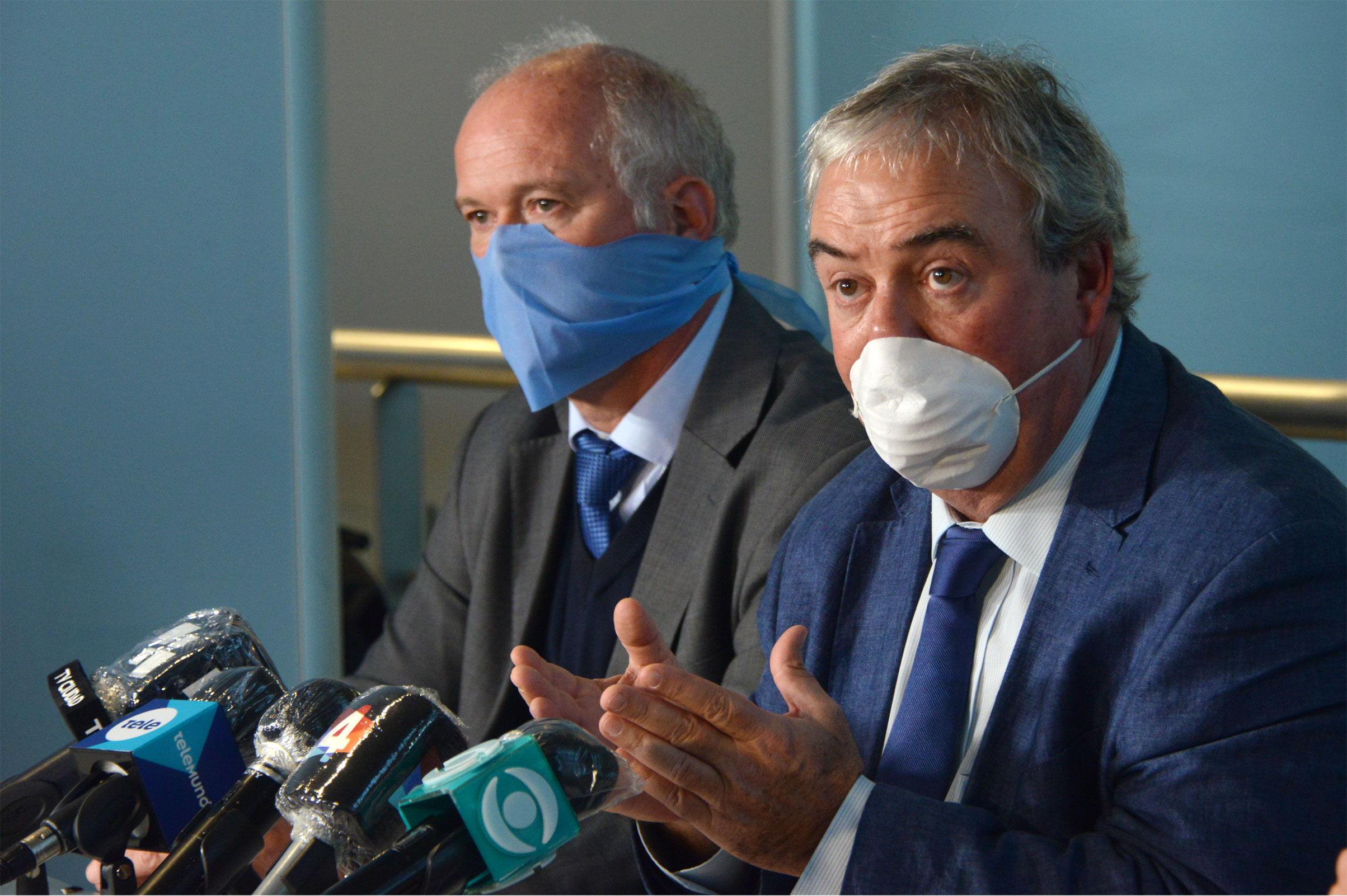Ministro de Transporte y Obras Públicas, Luis Alberto Heber, encabezó conferencia de prensa junto a Juan José Olaizola, subsecretario de la cartera