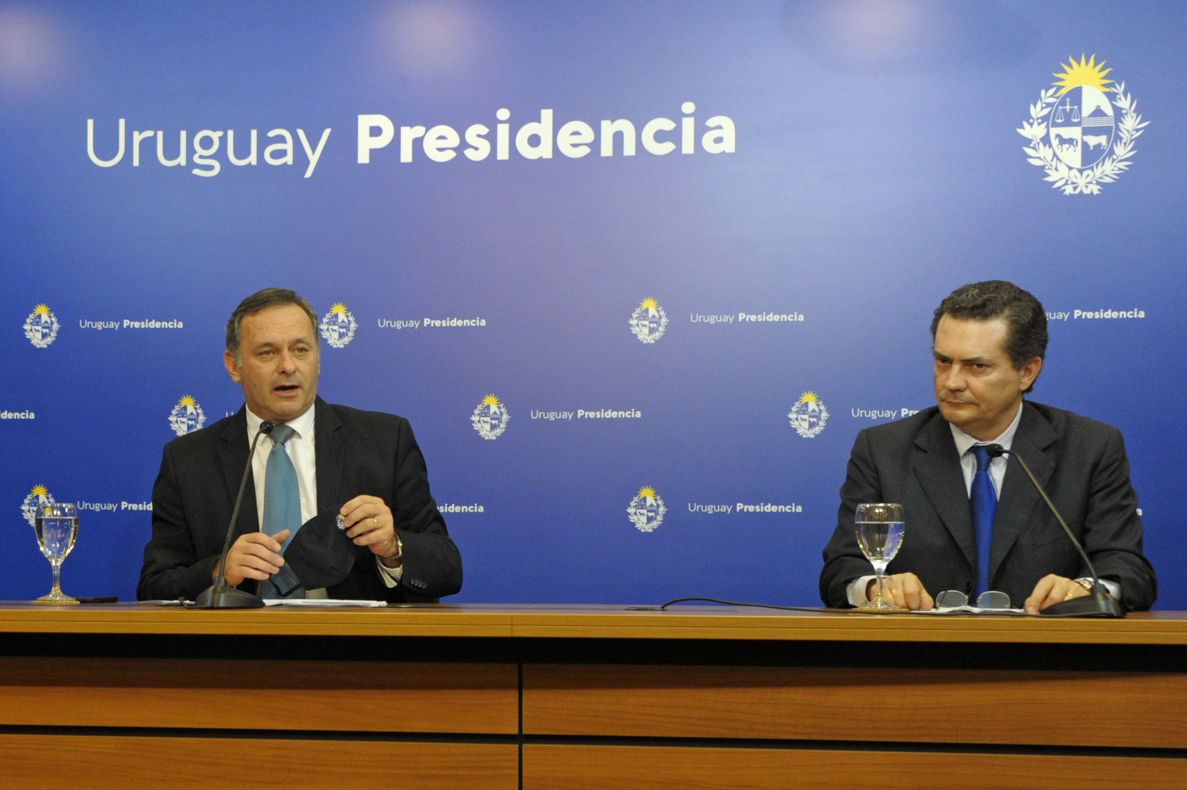 Secretario de Presidencia, Álvaro Delgado, y prosecretario, Rodrigo Ferrés