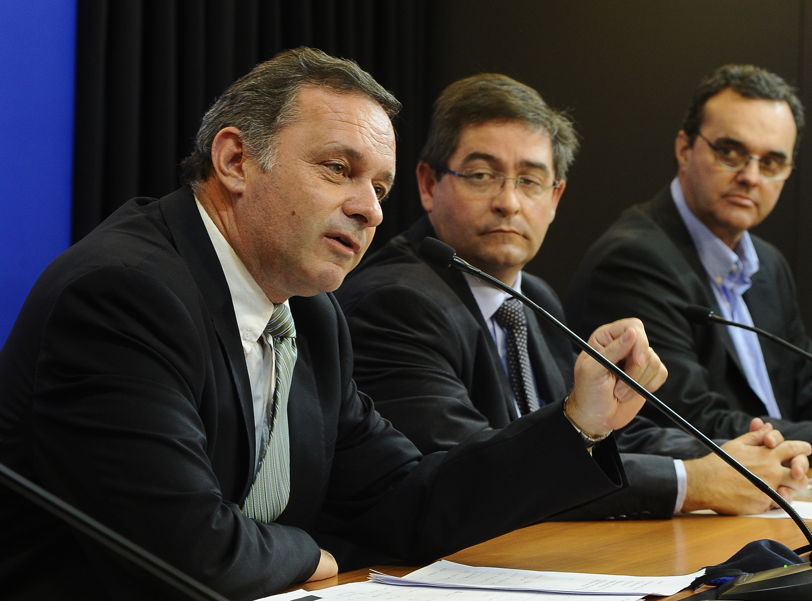 Álvaro Delgado, Leonardo Cipriani y Pablo Bartol