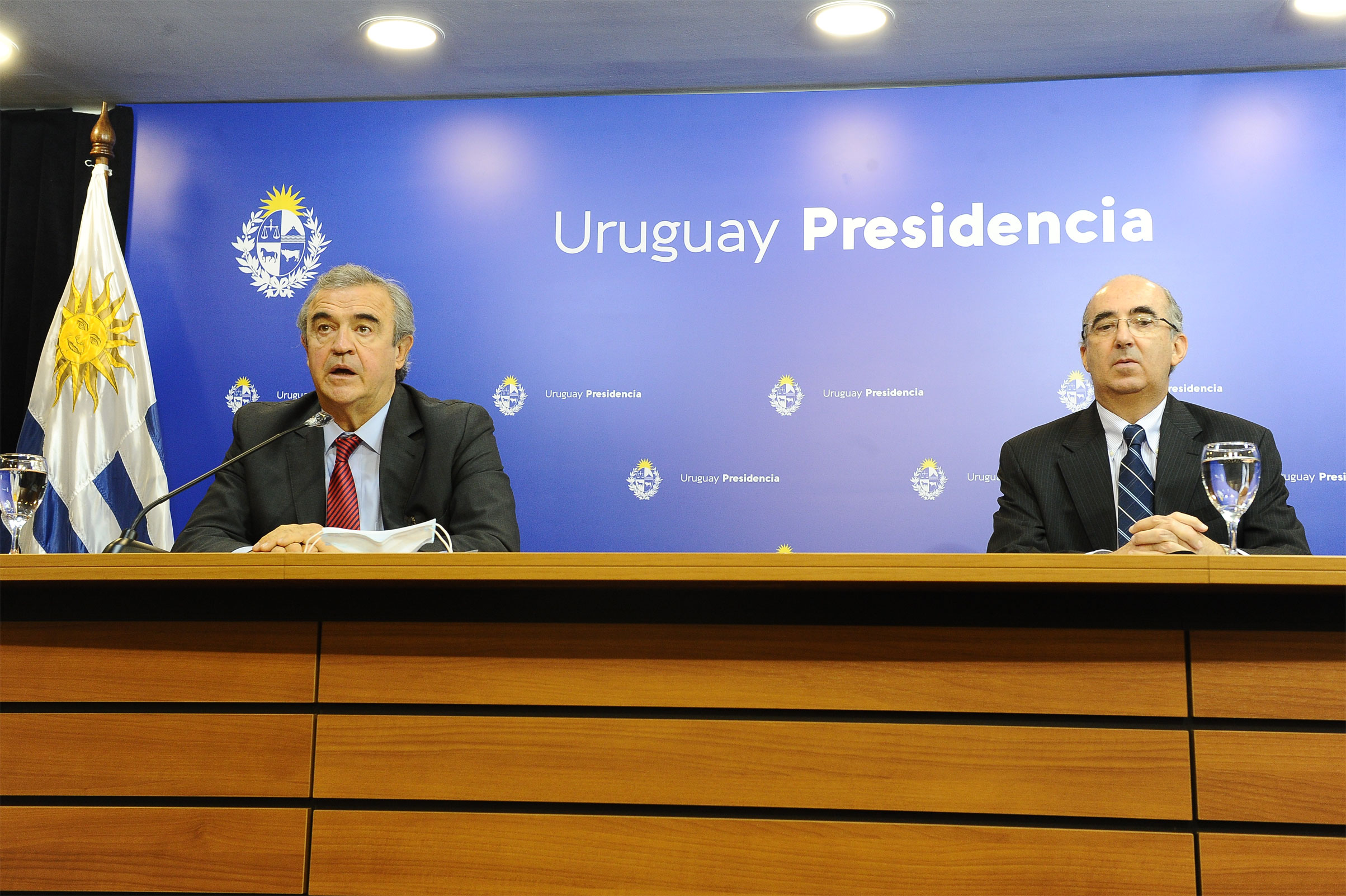 Ministro del Interior, Jorge Larrañaga, encabezó conferencia de prensa en Torre Ejecutiva