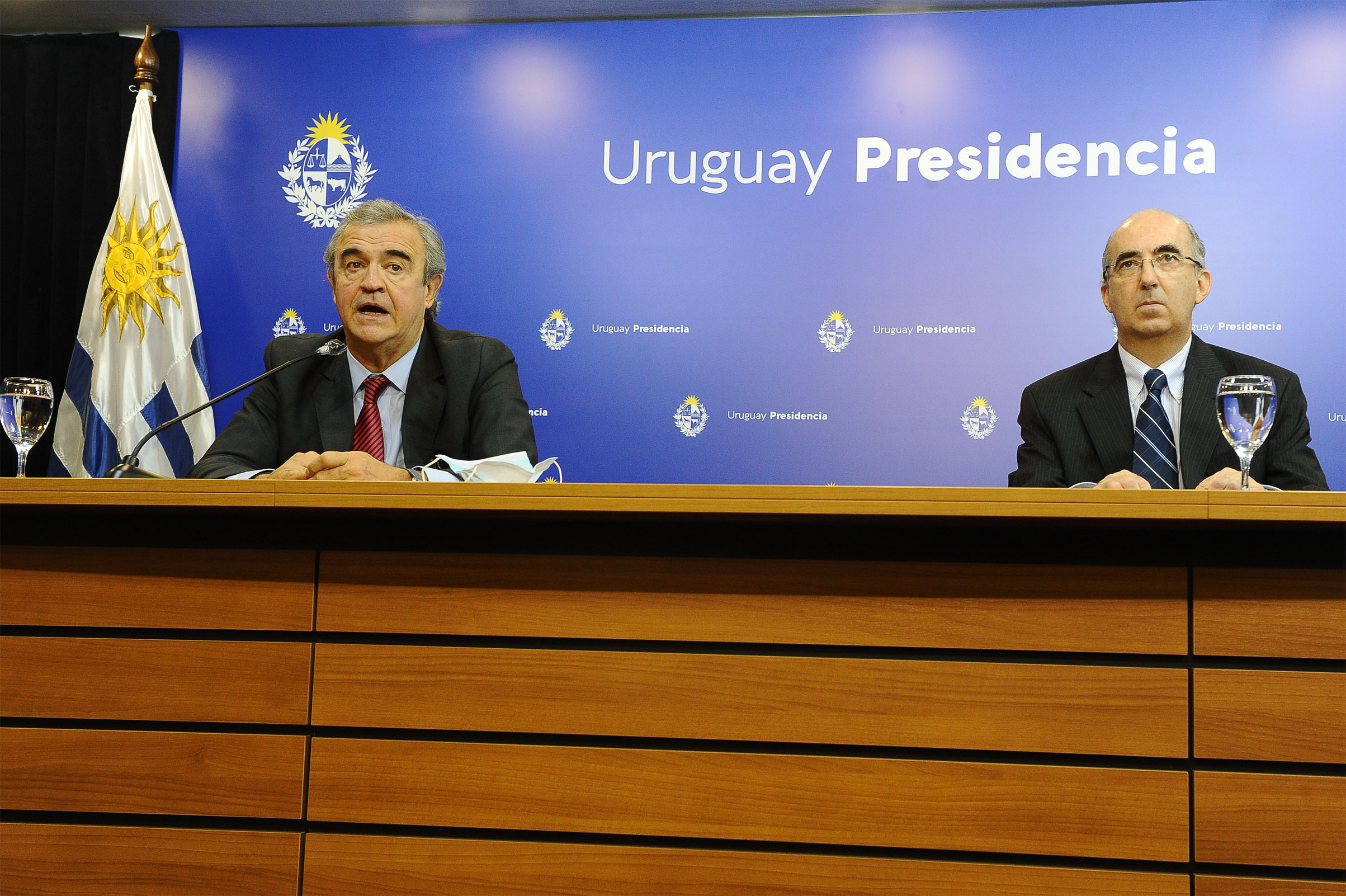 Ministro del Interior, Jorge Larrañaga, encabezó conferencia de prensa en Torre Ejecutiva