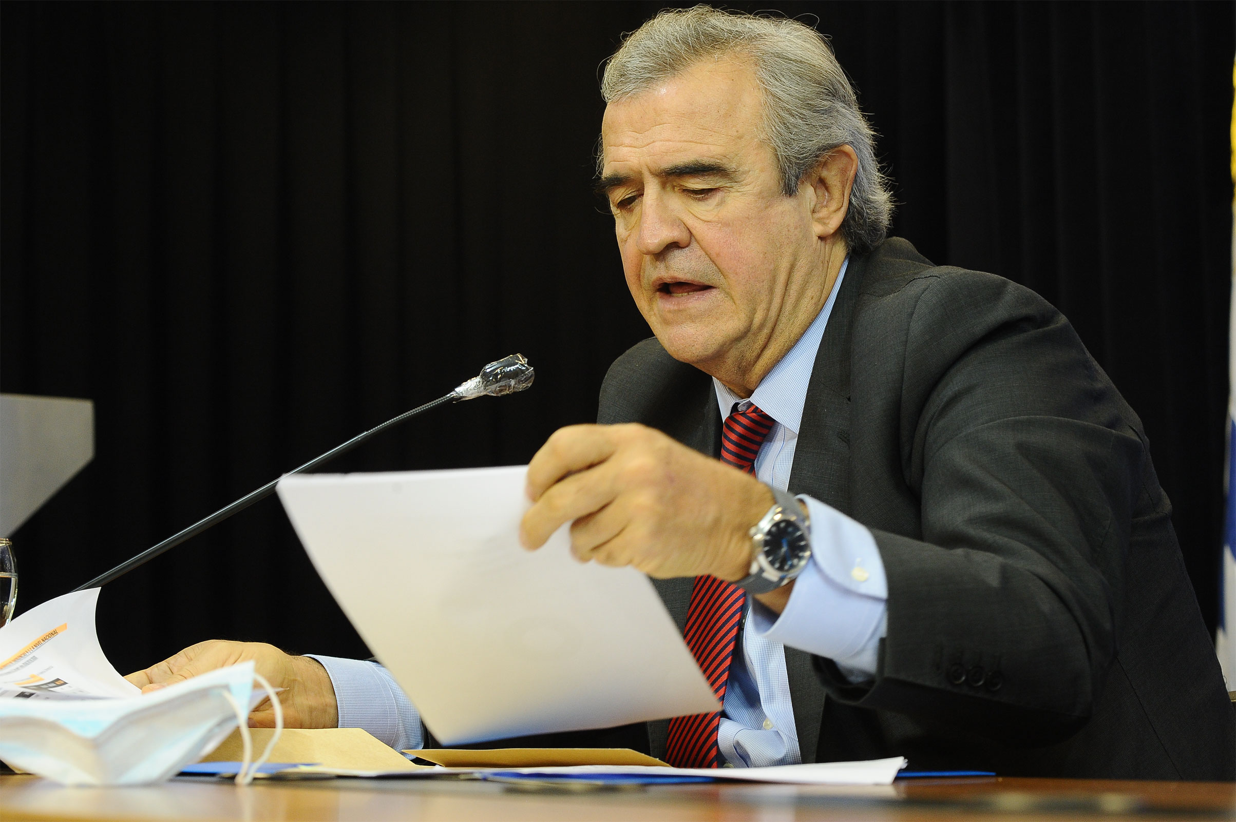 Ministro del Interior, Jorge Larrañaga, encabezó conferencia de prensa en Torre Ejecutiva
