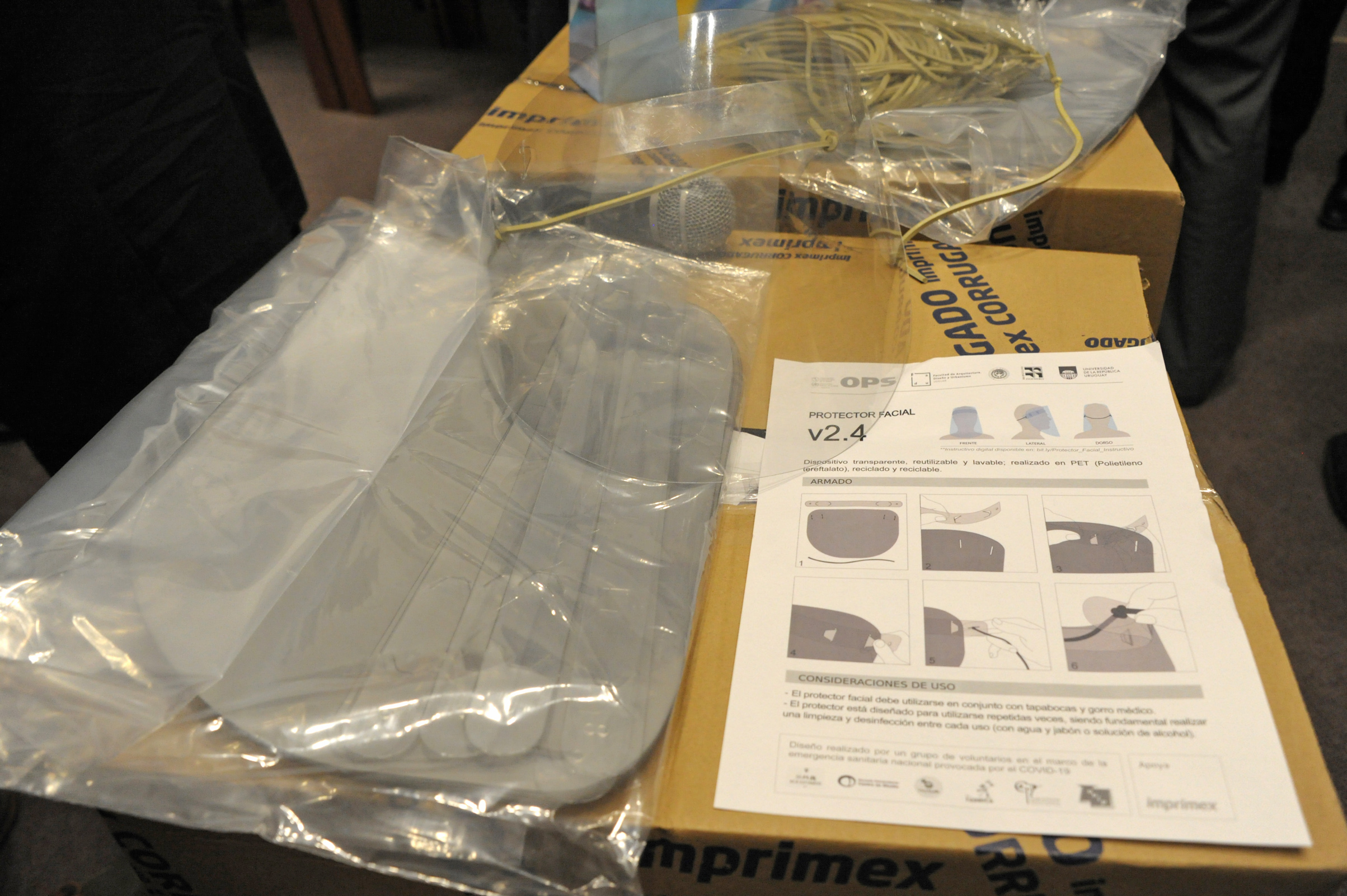 MSP recibió 20.000 protectores faciales para personal médico