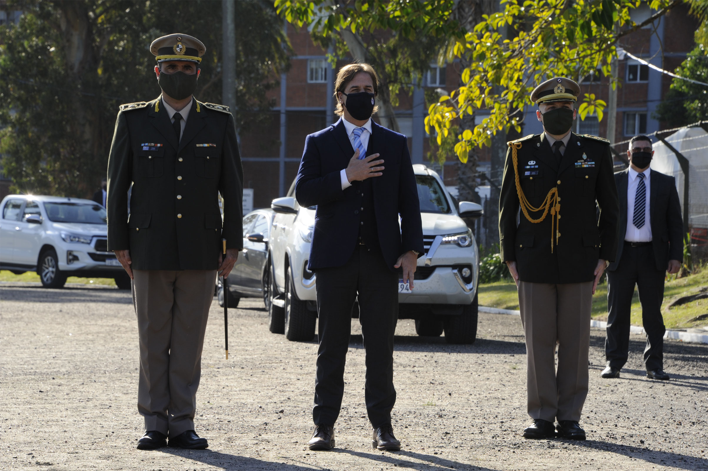 Presidente de la República, Luis Lacalle Pou, encabezó acto por el 209.° aniversario de la Batalla de Las Piedras en el Comando del Ejército Nacional