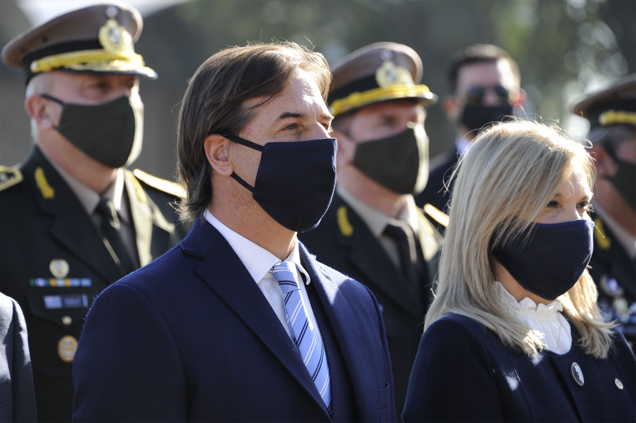 Presidente de la República, Luis Lacalle Pou, encabezó acto por el 209.° aniversario de la Batalla de Las Piedras en el Comando del Ejército Nacional