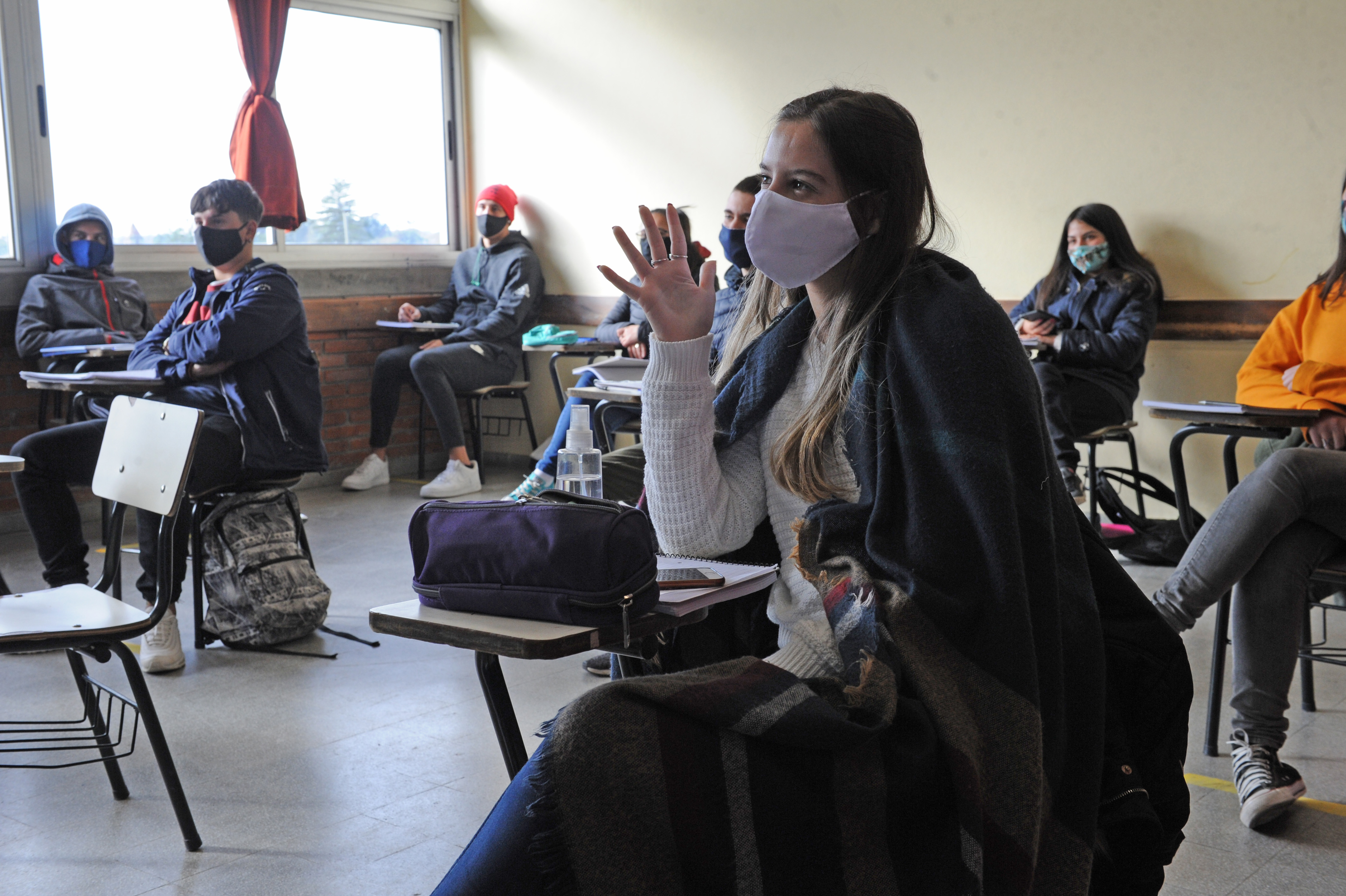 Robert Silva, en segunda fase de reinicio de clases presenciales, en liceo n.° 63