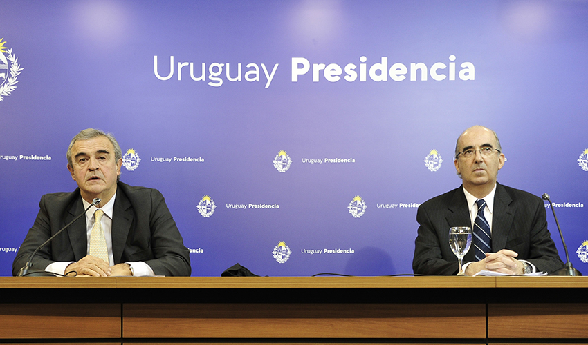 Ministro del Interior, Jorge Larrañaga, y subsecretario, Guillermo Maciel