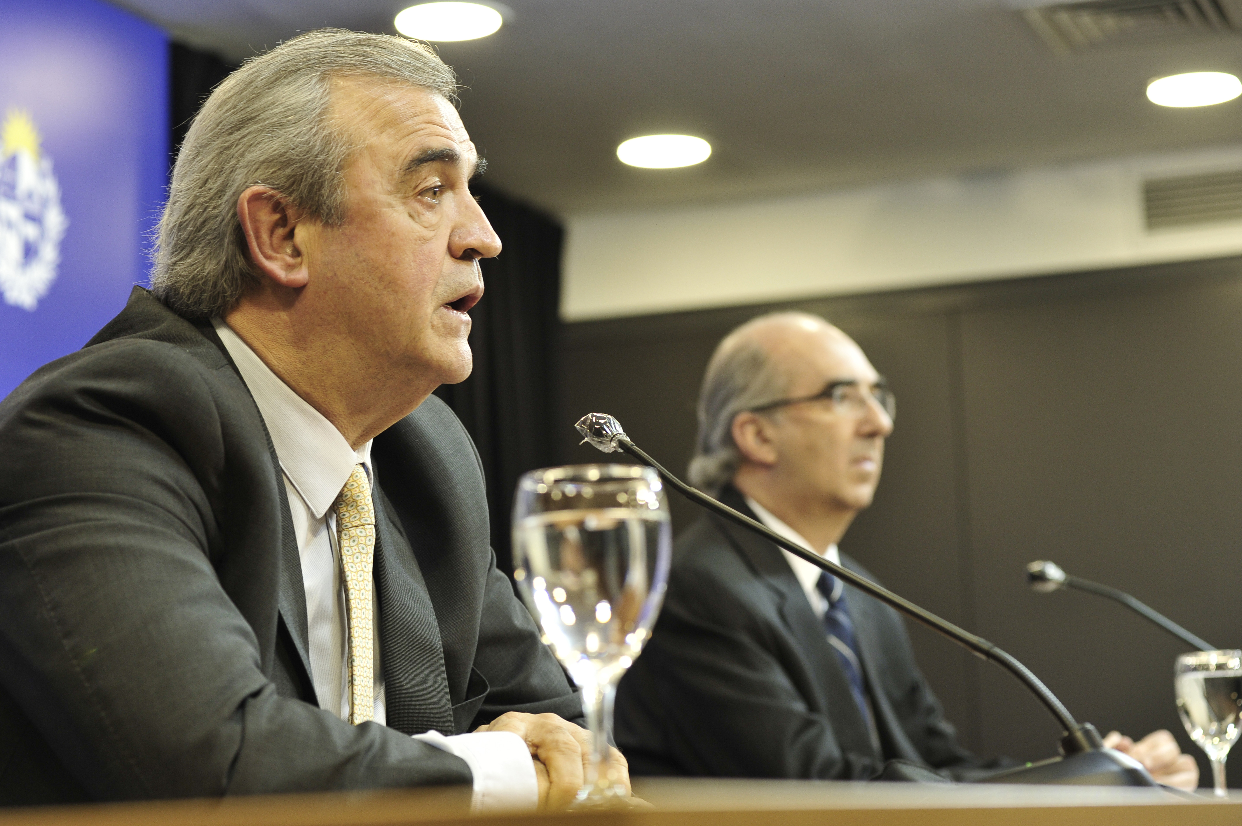 Ministro del Interior, Jorge Larrañaga, y subsecretario, Guillermo Maciel
