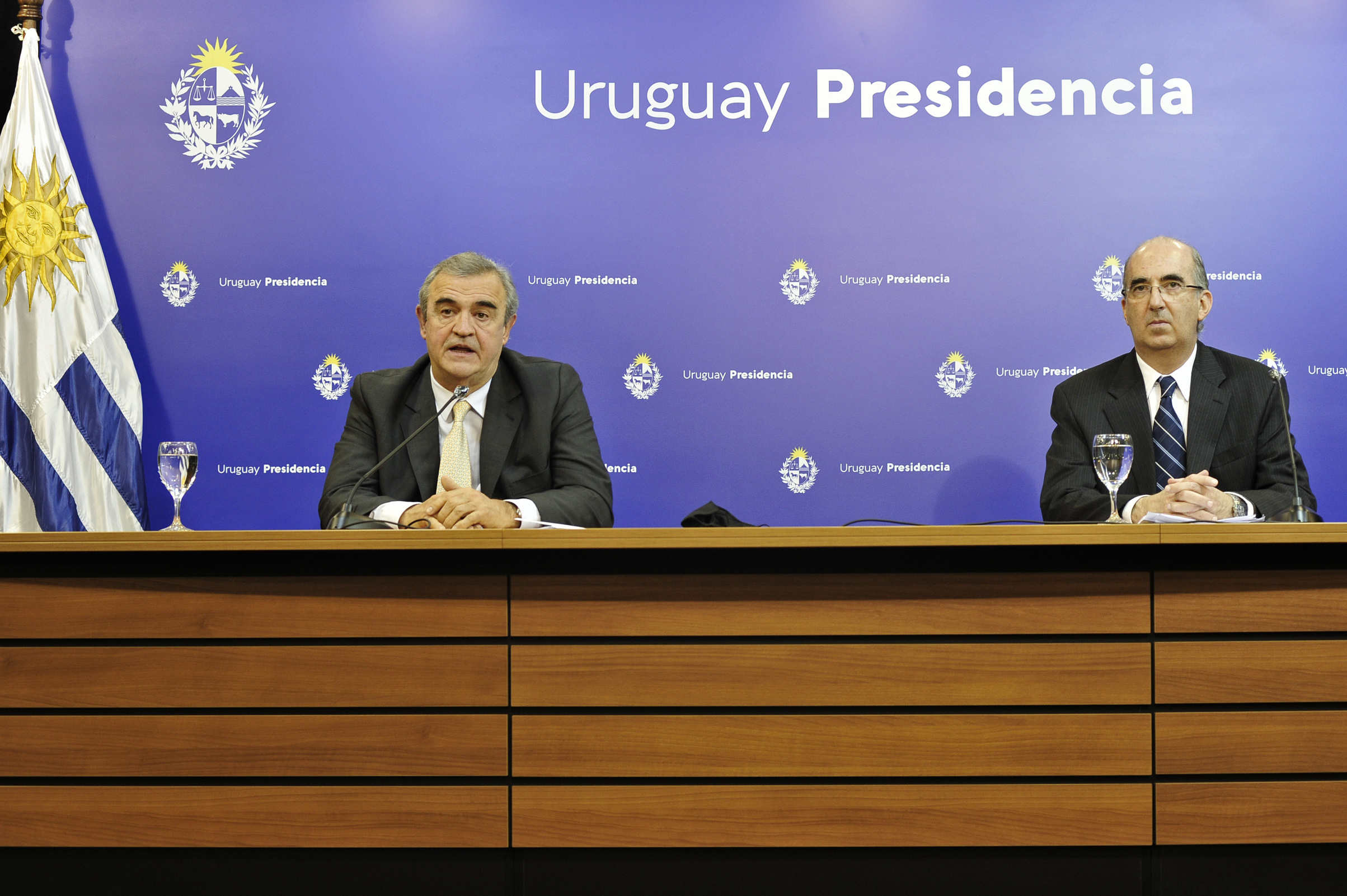 Ministro del Interior, Jorge Larrañaga, y subsecretario, Guillermo Maciel