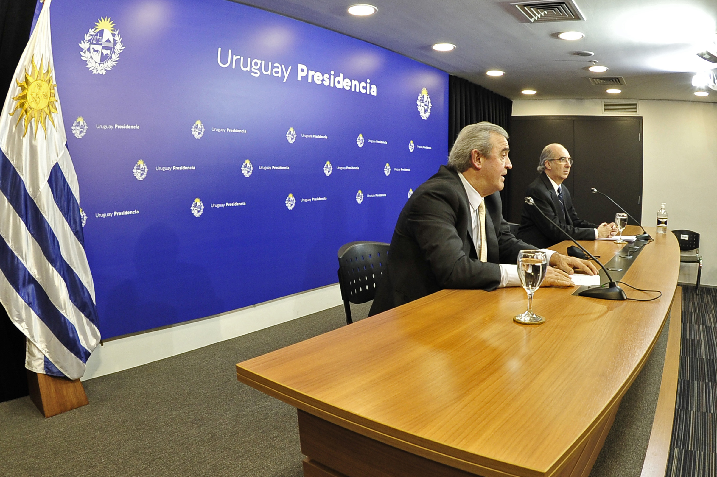 Ministro del Interior, Jorge Larrañaga, y subsecretario, Guillermo Maciel