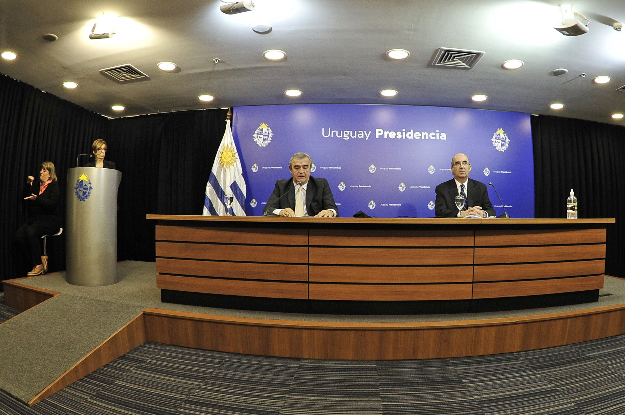 Ministro del Interior, Jorge Larrañaga, y subsecretario, Guillermo Maciel