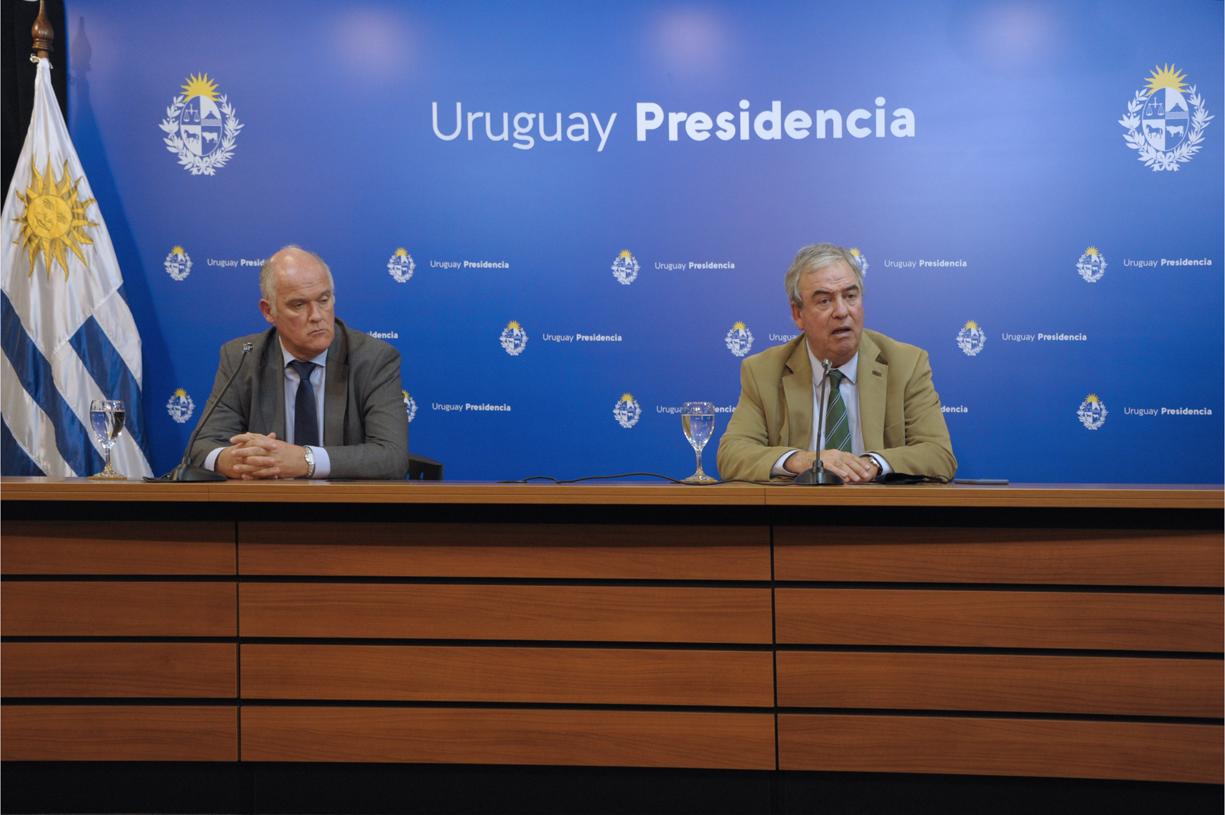 Ministro de Transporte, Luis Alberto Heber, y subsecretario de la cartera, Juan José Olaizola