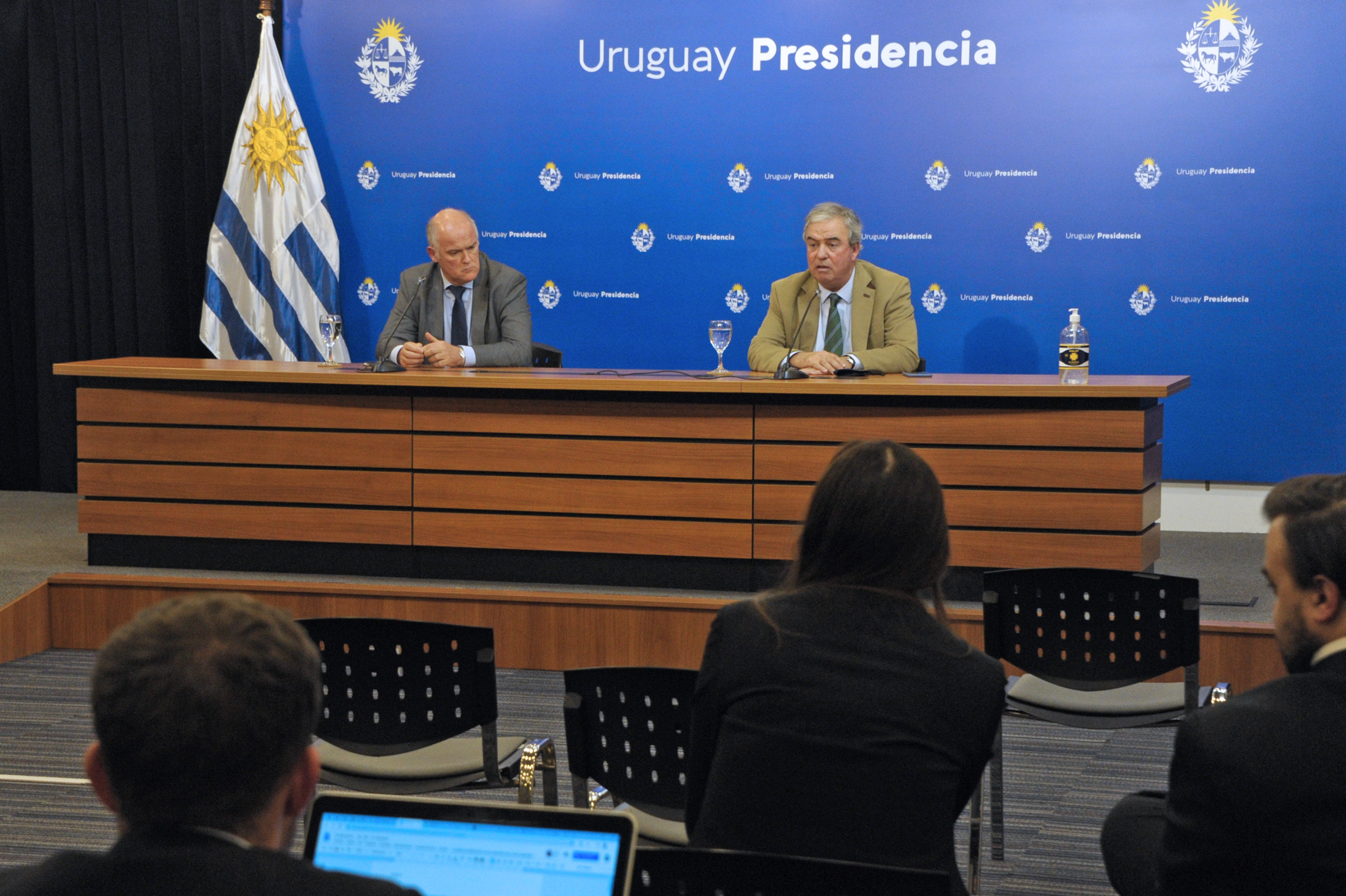Ministro de Transporte, Luis Alberto Heber, y subsecretario de la cartera, Juan José Olaizola
