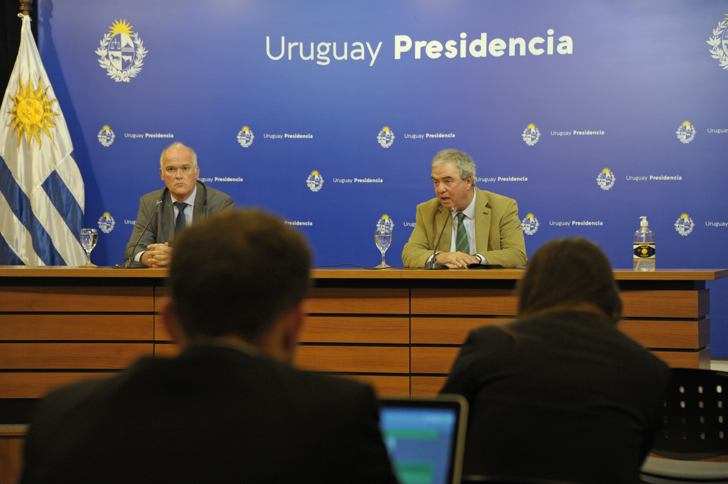 Ministro de Transporte, Luis Alberto Heber, y subsecretario de la cartera, Juan José Olaizola