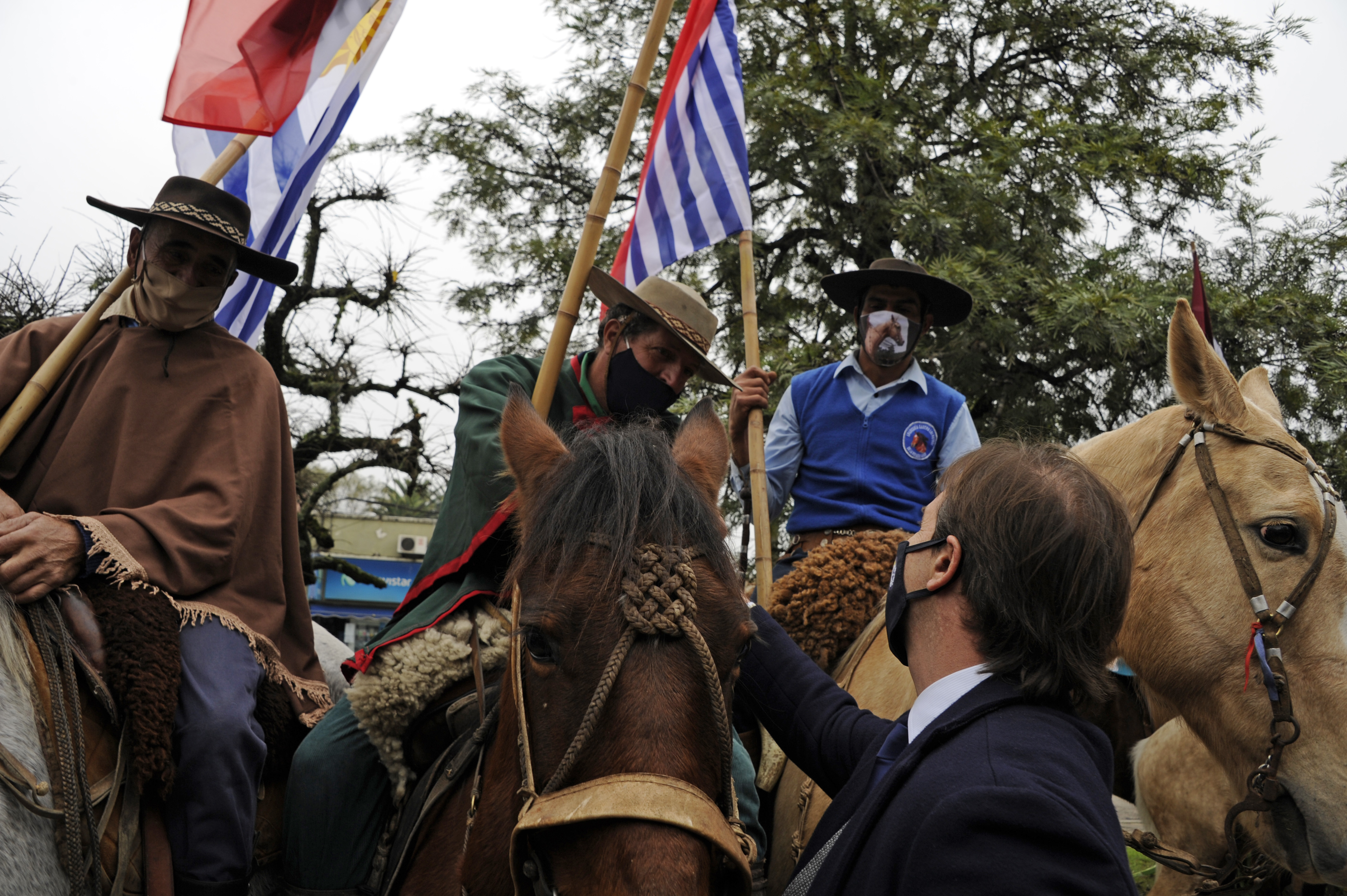 Presidente Lacalle Pou en acto conmemorativo del 256.º aniversario del Natalicio de José Artigas, en Sauce, Canelones