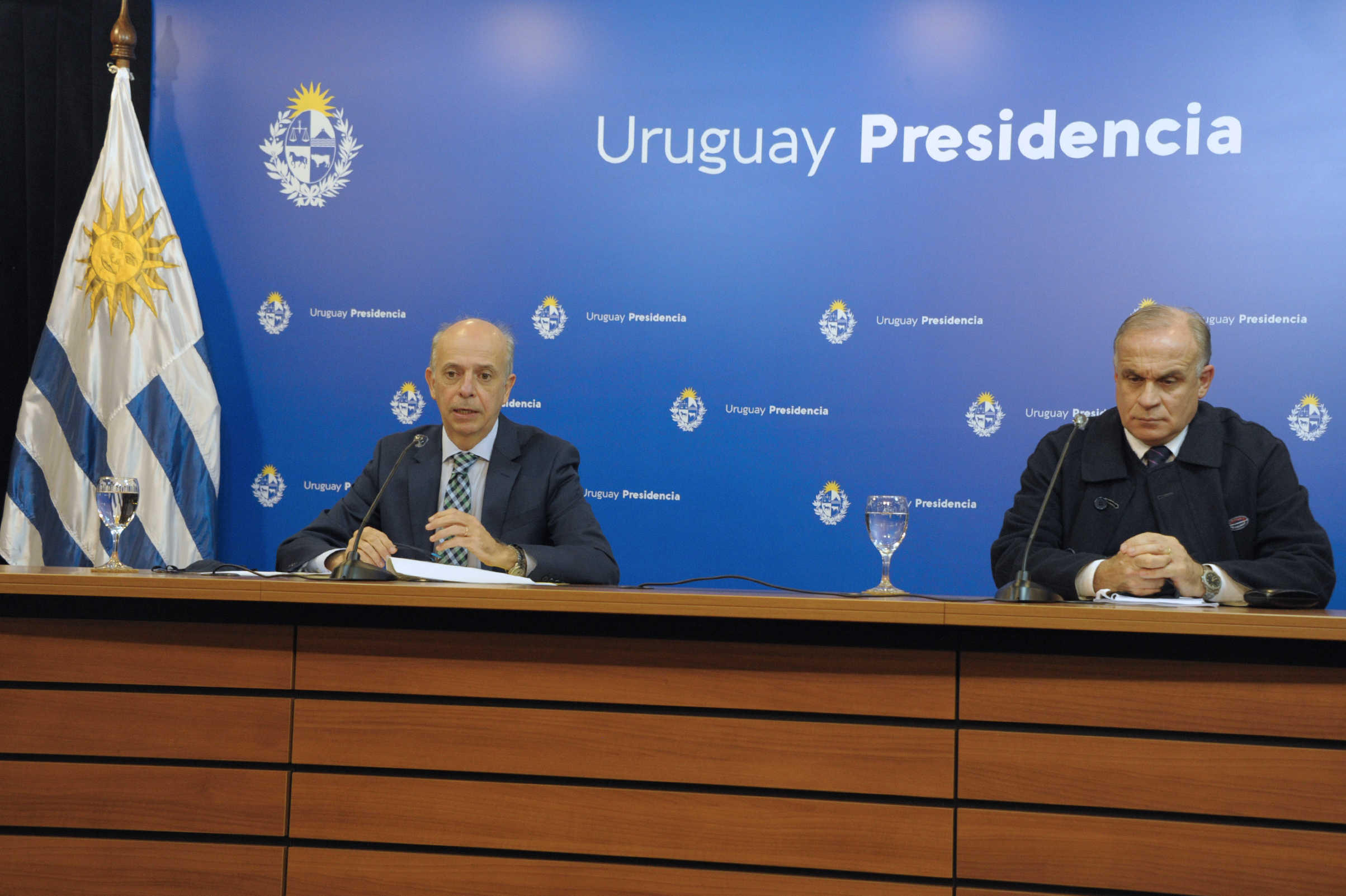 Ministro de Defensa, Javier García, y subsecretario, Rivera Elgue