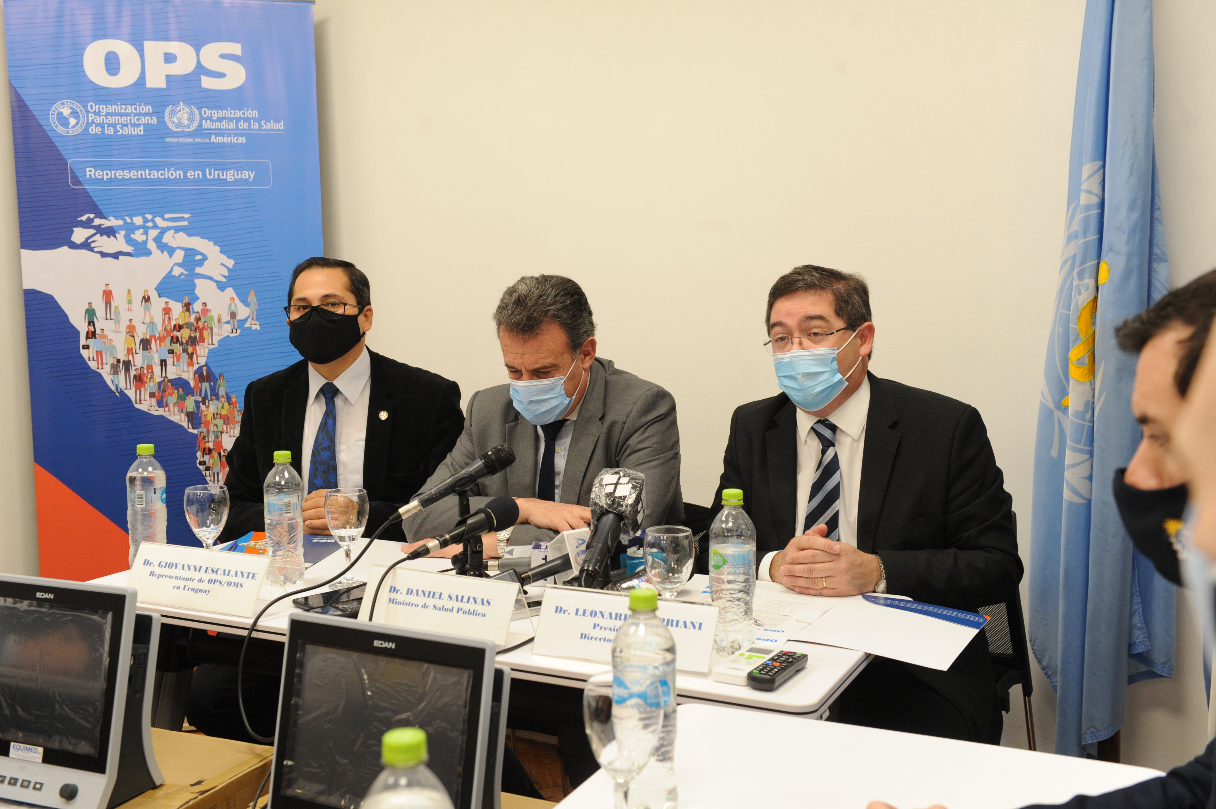 Acto de recepción de donaciones de equipamientos e insumos médicos destinados a ASSE