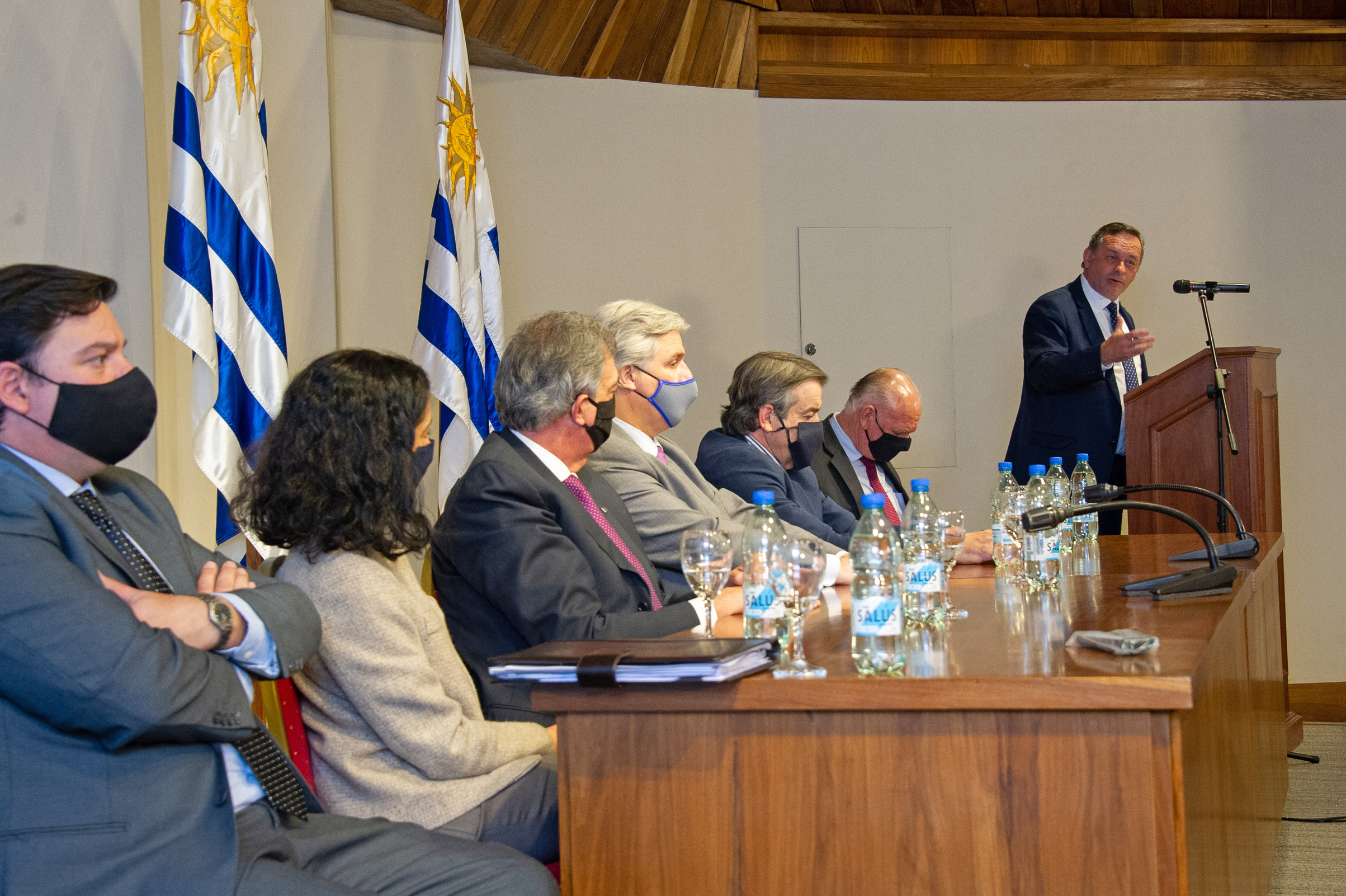 Secretario de Presidencia de la República, Álvaro Delgado, durante el lanzamiento de Procarnes, realizado en el Ministerio de Relaciones Exteriores