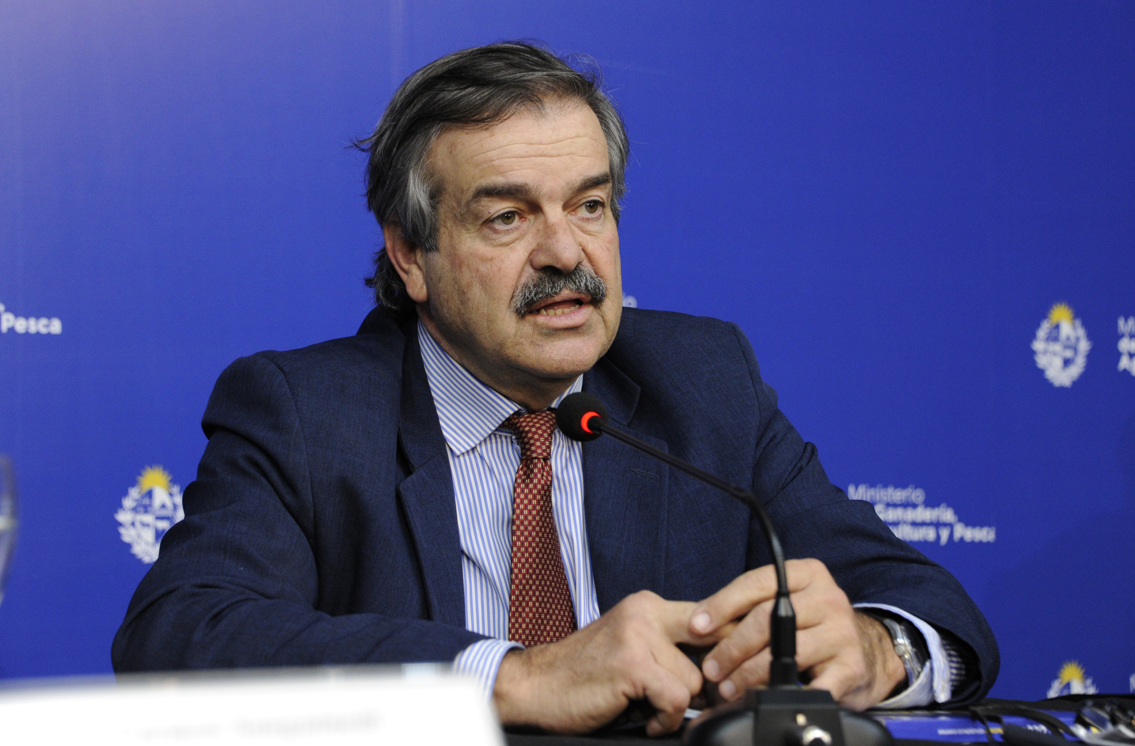 Conferencia de prensa virtual, encabezada por el ministro de Ganadería, Agricultura y Pesca, Carlos Uriarte