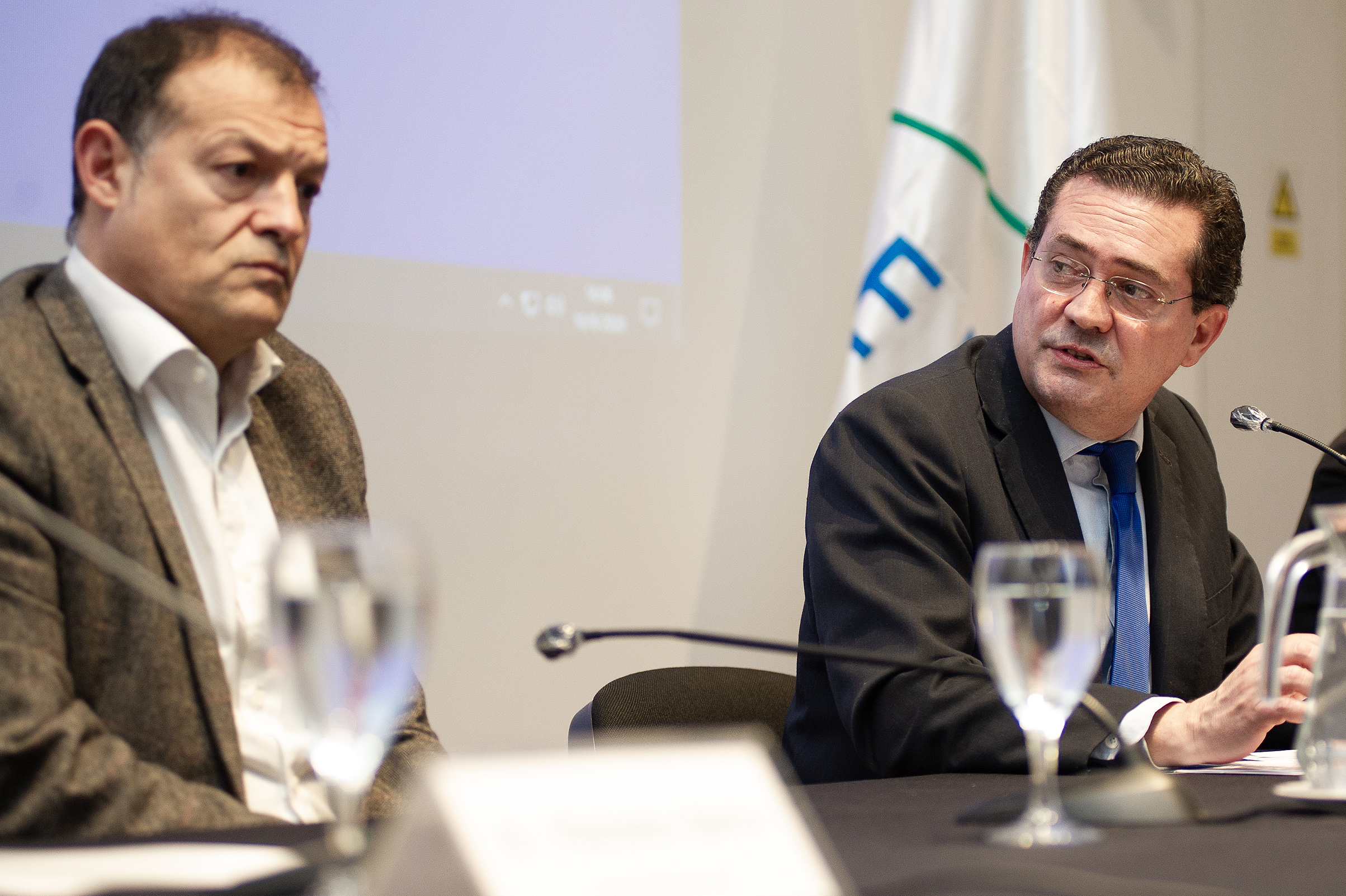 Prosecretario de Presidencia de la República, Rodrigo Ferrés, dirigiéndose a los presentes
