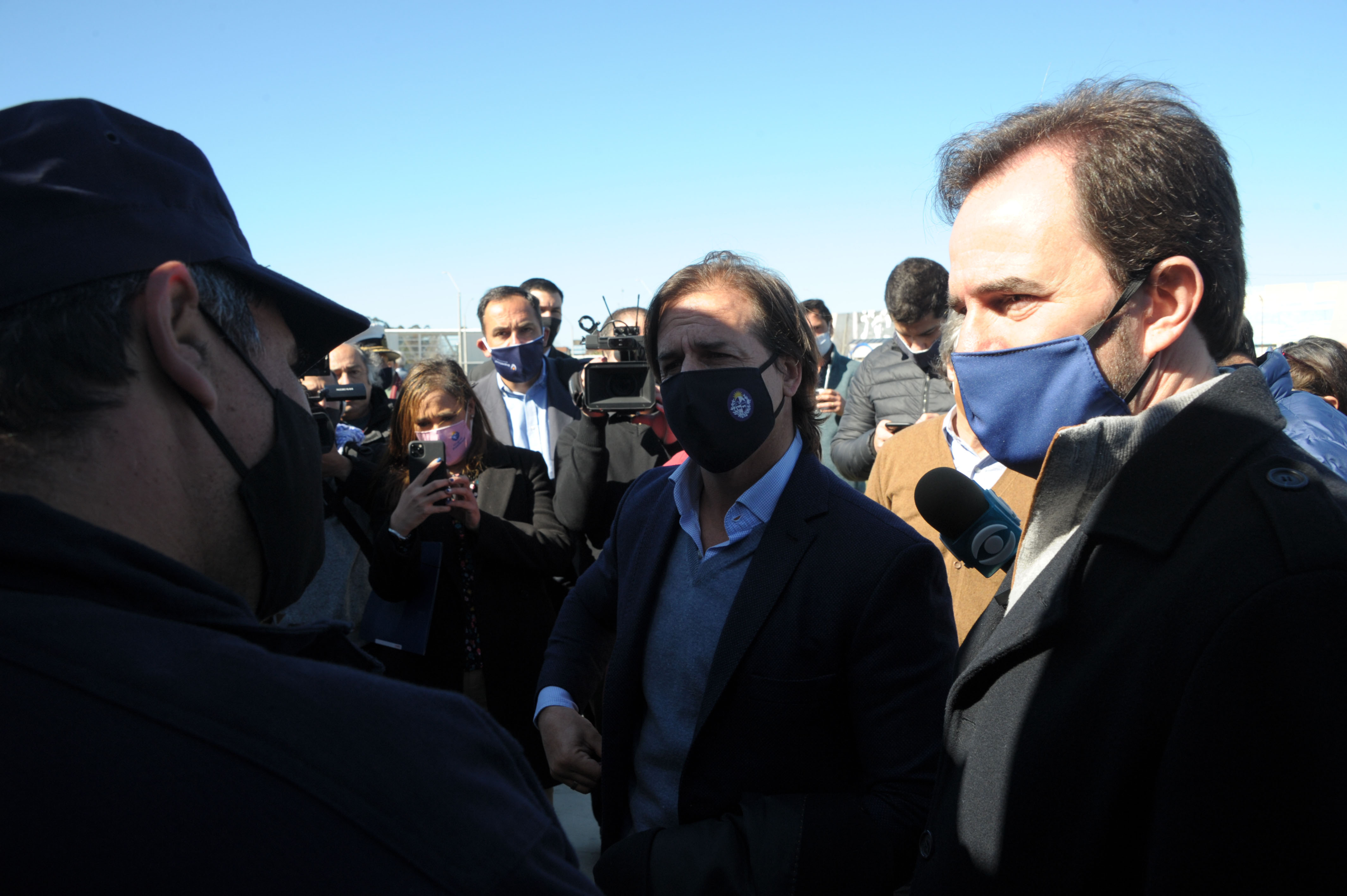 Llegada del presidente Luis Lacalle Pou a la ciudad de Rocha