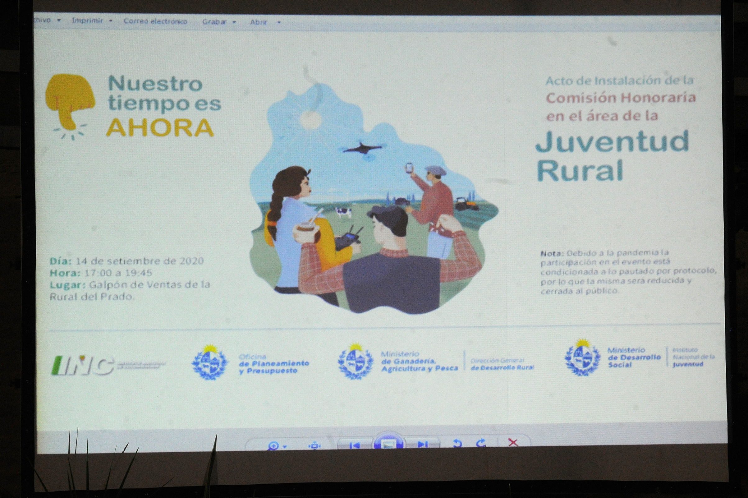 Acto de reinstalación de Comisión Honoraria en el Área de la Juventud Rural