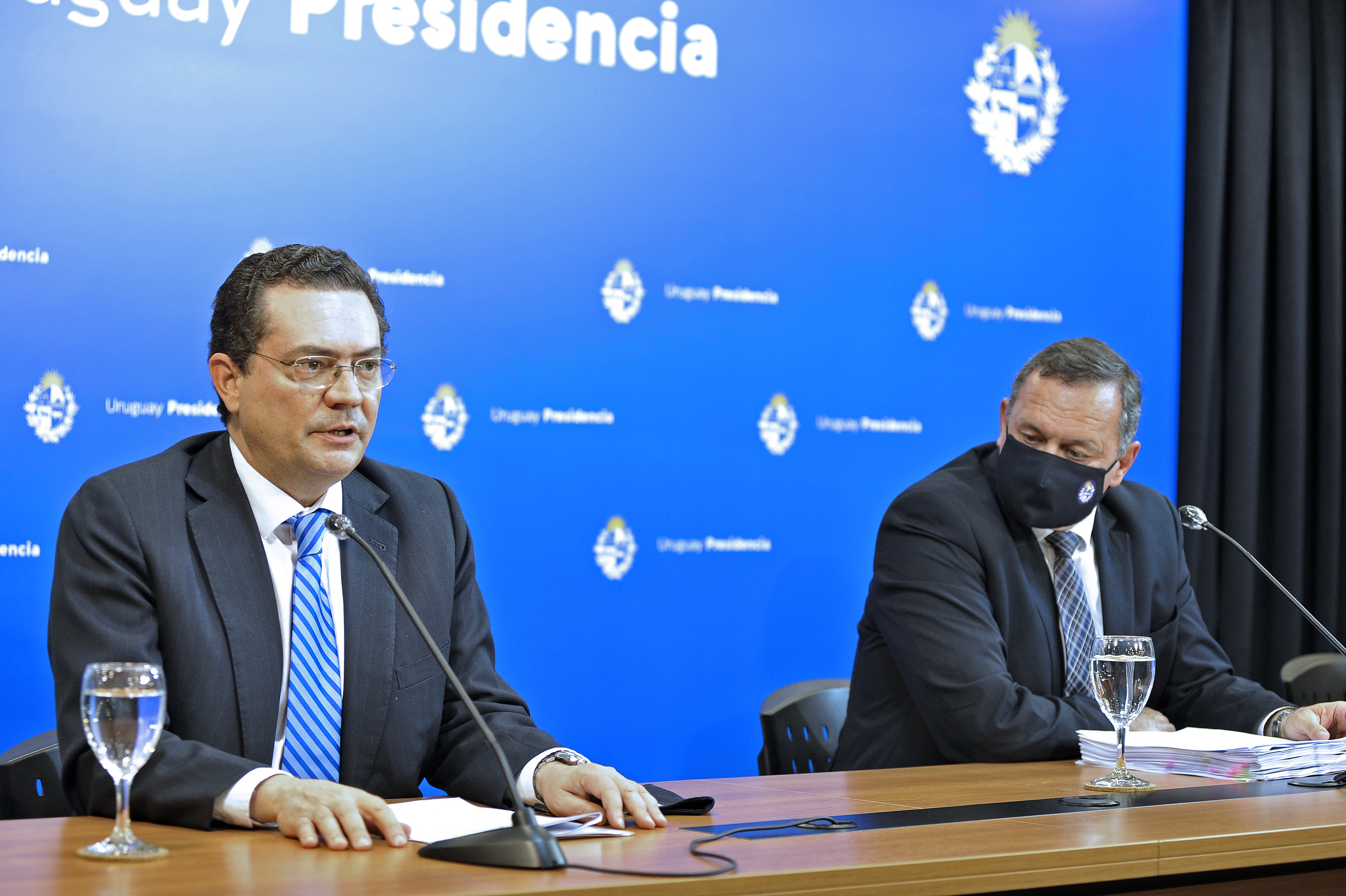 Prosecretario de Presidencia, Rodrigo Ferrés, y secretario de Presidencia, Álvaro Delgado