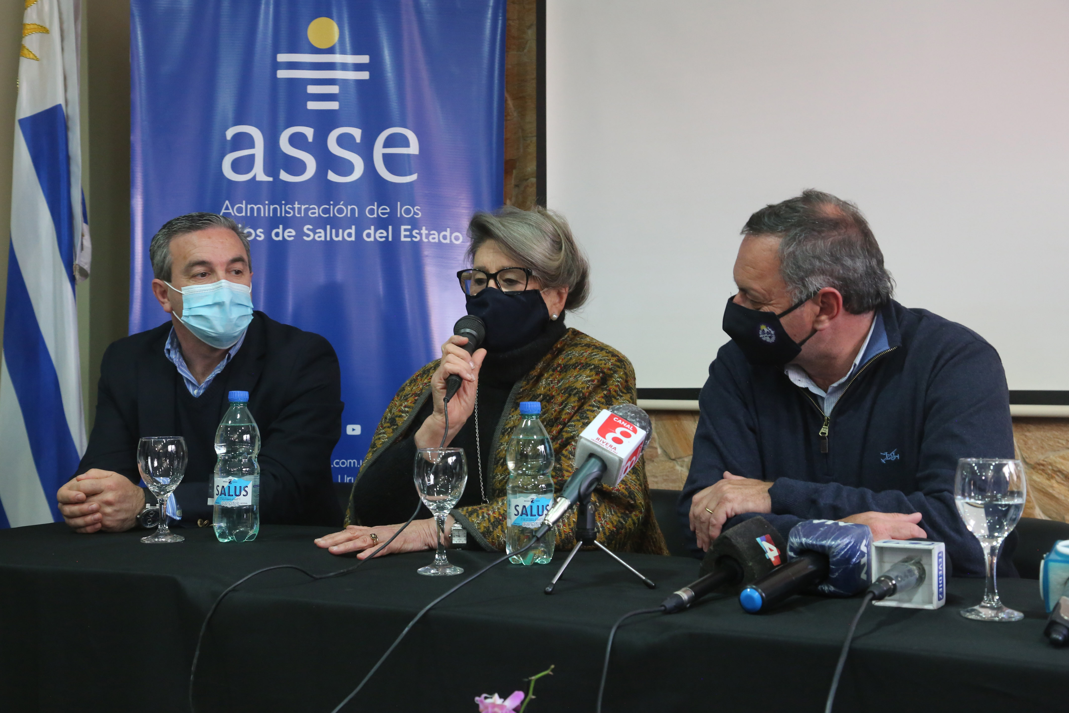 Marcelo Sosa, Alma Galup y Álvaro Delgado