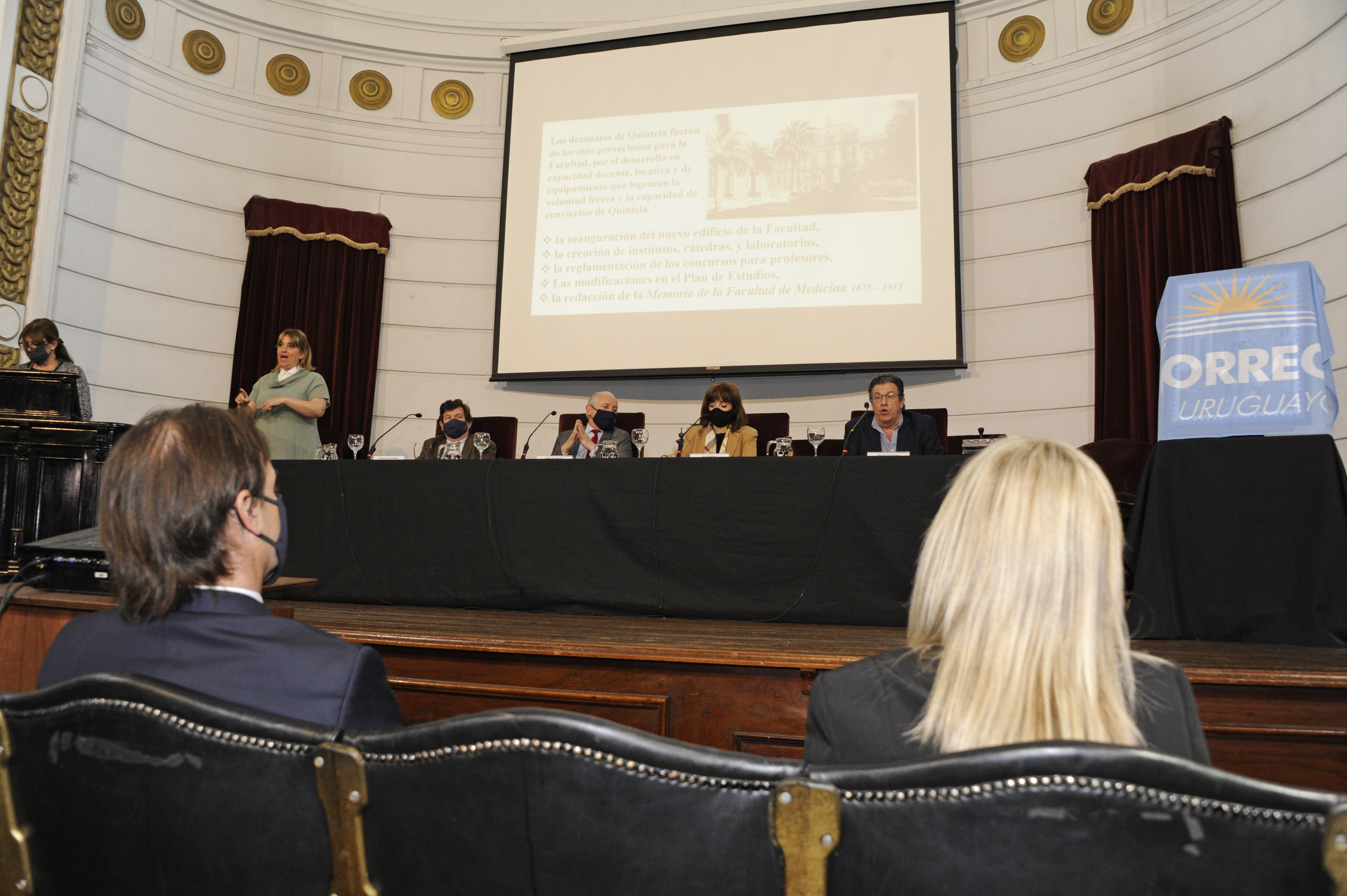 Presidente Luis Lacalle Pou junto a vicepresidenta Beatriz Argimón en presentación del Día del Patrimonio en homenaje a Manuel Quintela