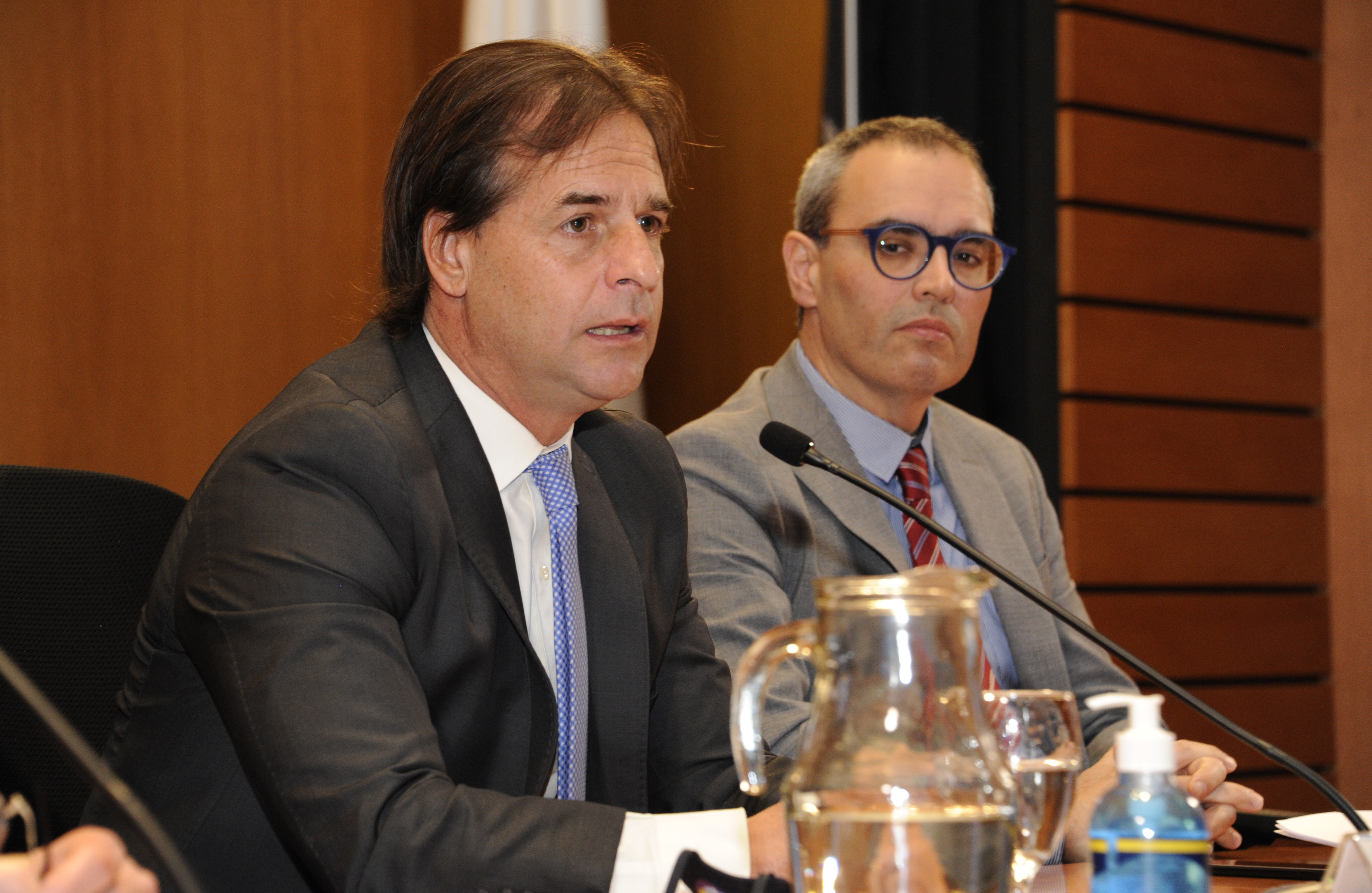Presidente Luis Lacalle Pou y director del INE, Diego Aboal