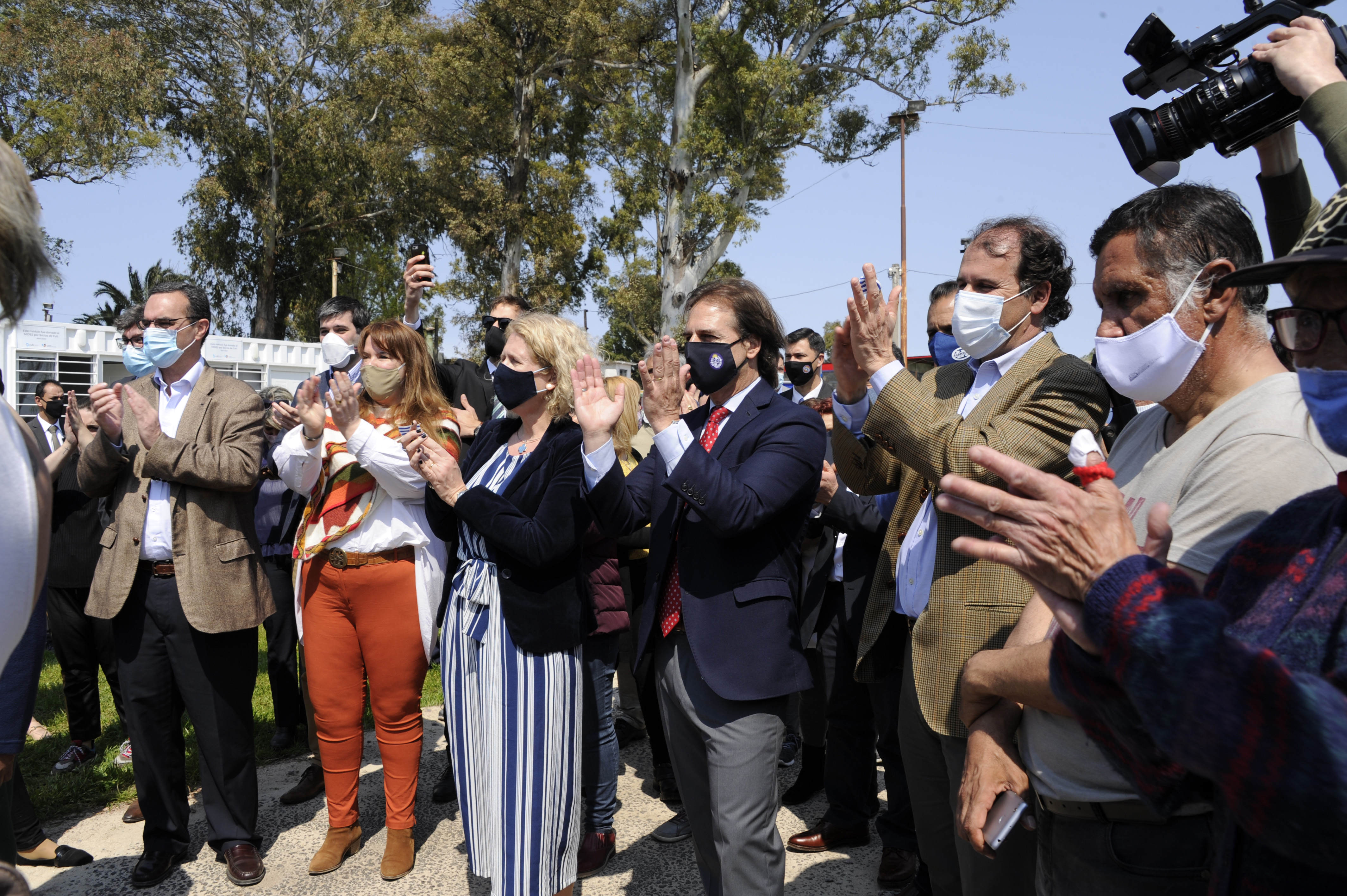 Presidente de la República, Luis Lacalle Pou, presente en la inauguración de conjunto de soluciones habitacionales